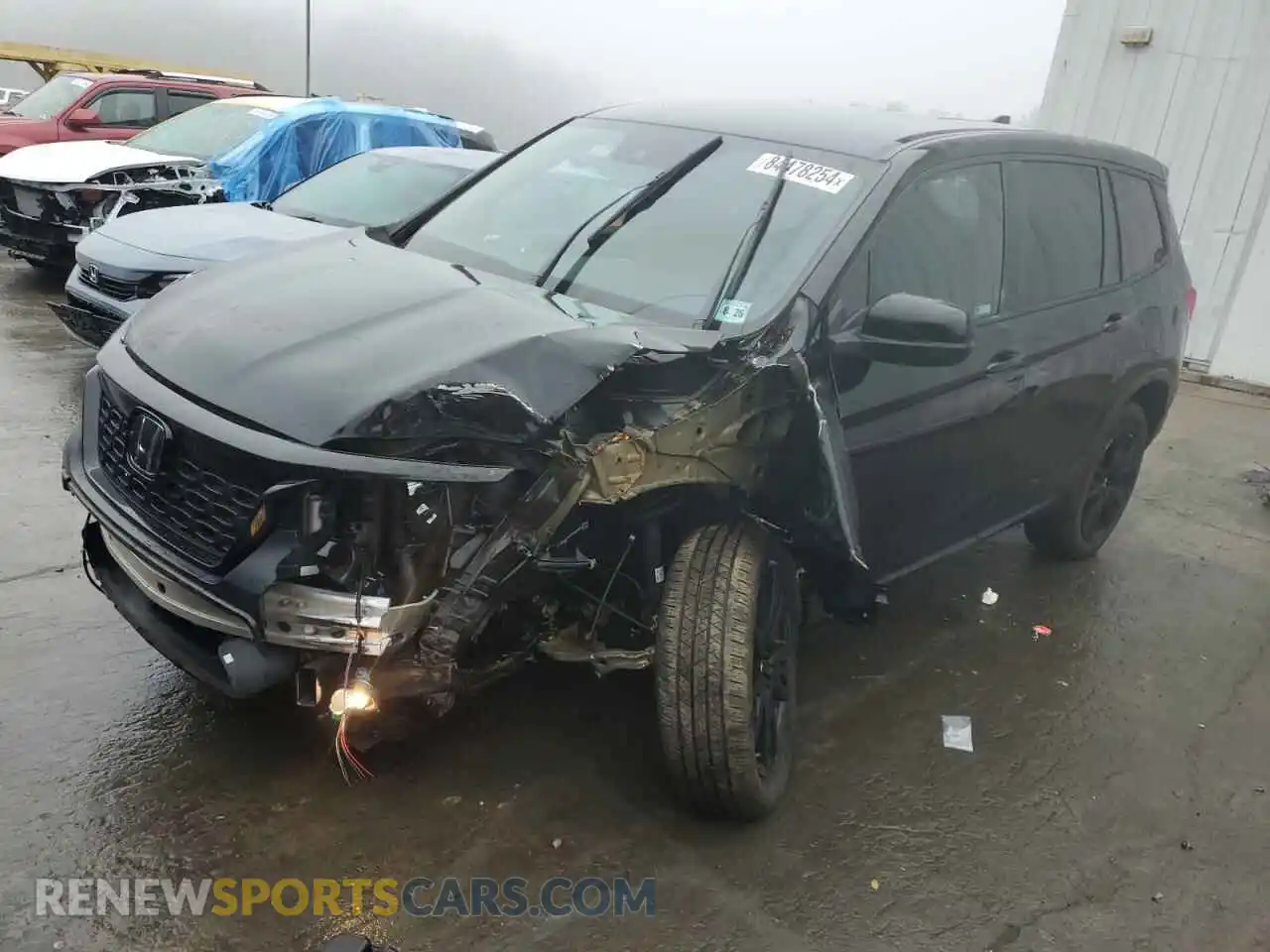 1 Photograph of a damaged car 5FNYF8H24MB032186 HONDA PASSPORT 2021