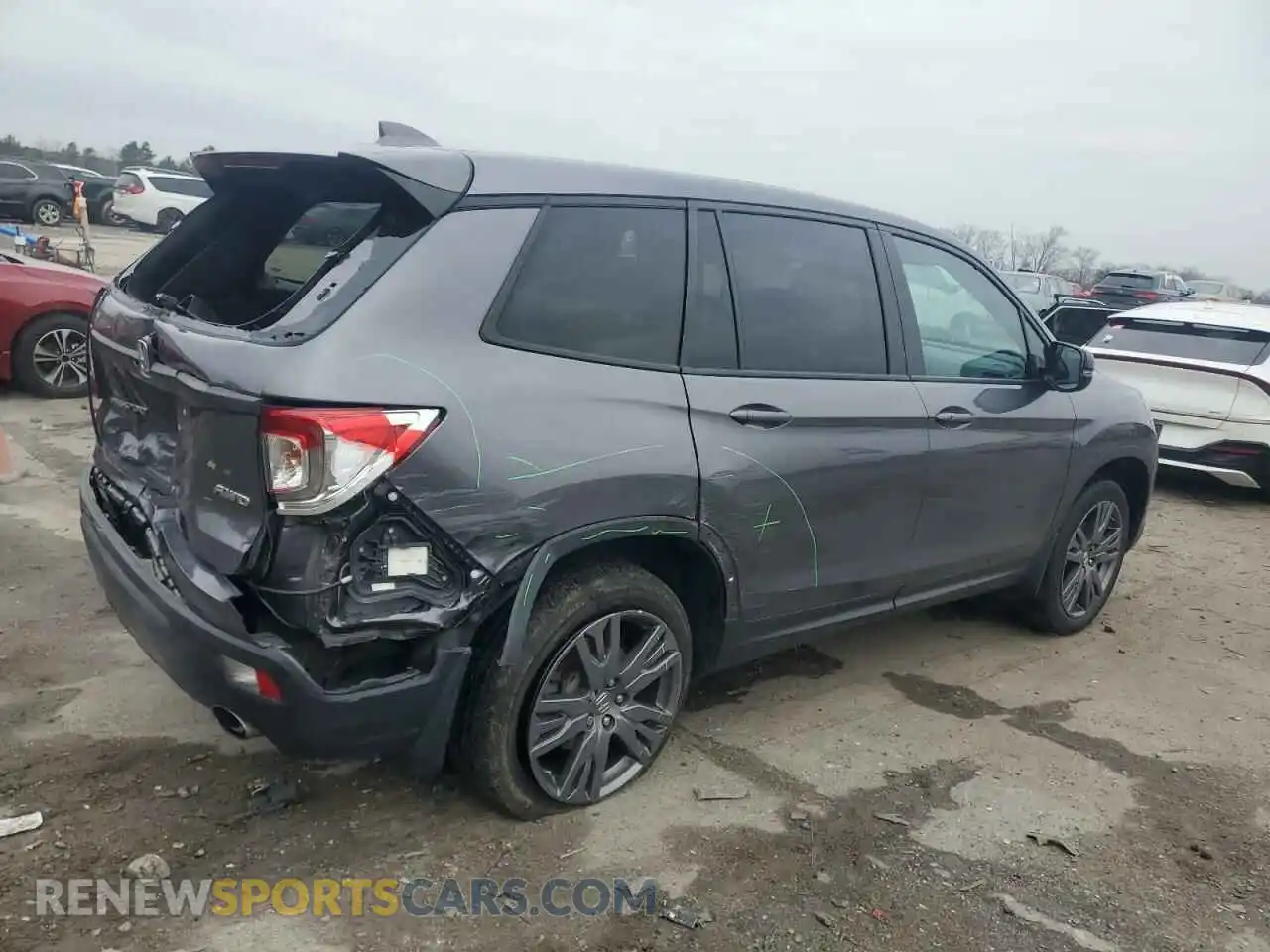3 Photograph of a damaged car 5FNYF8H55MB037990 HONDA PASSPORT 2021