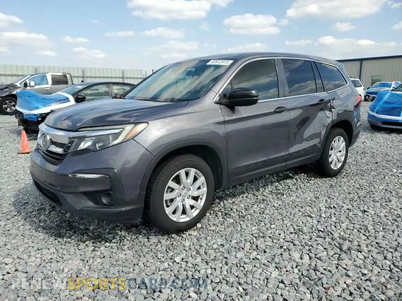 1 Photograph of a damaged car 5FNYF5H19KB016889 HONDA PILOT 2019