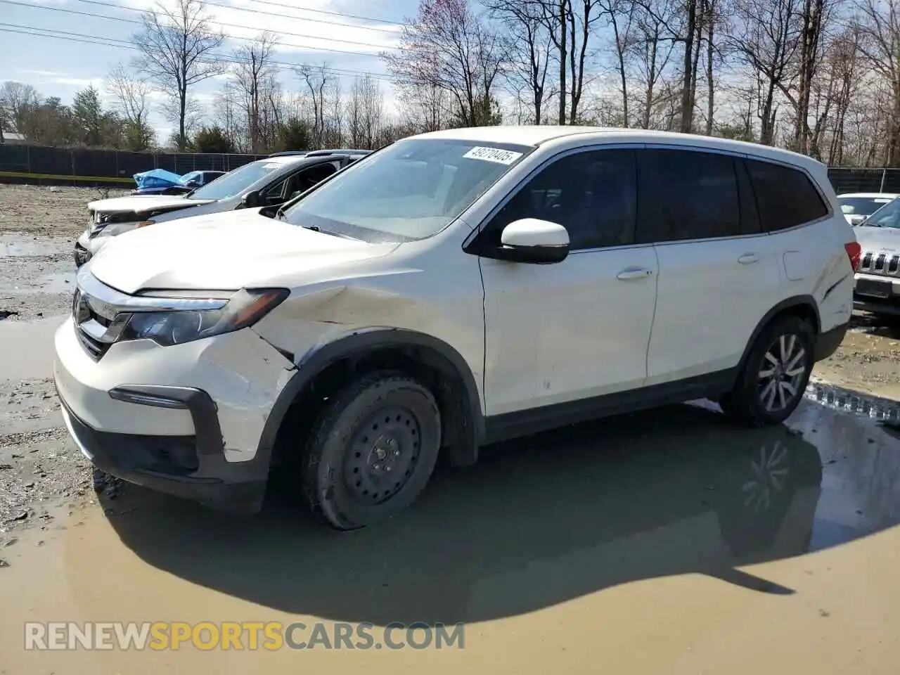 1 Photograph of a damaged car 5FNYF5H36KB019797 HONDA PILOT 2019