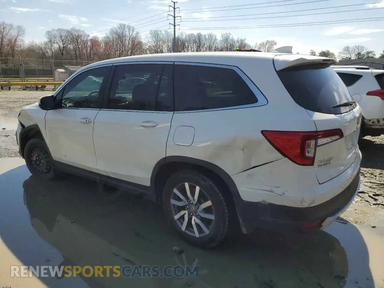 2 Photograph of a damaged car 5FNYF5H36KB019797 HONDA PILOT 2019