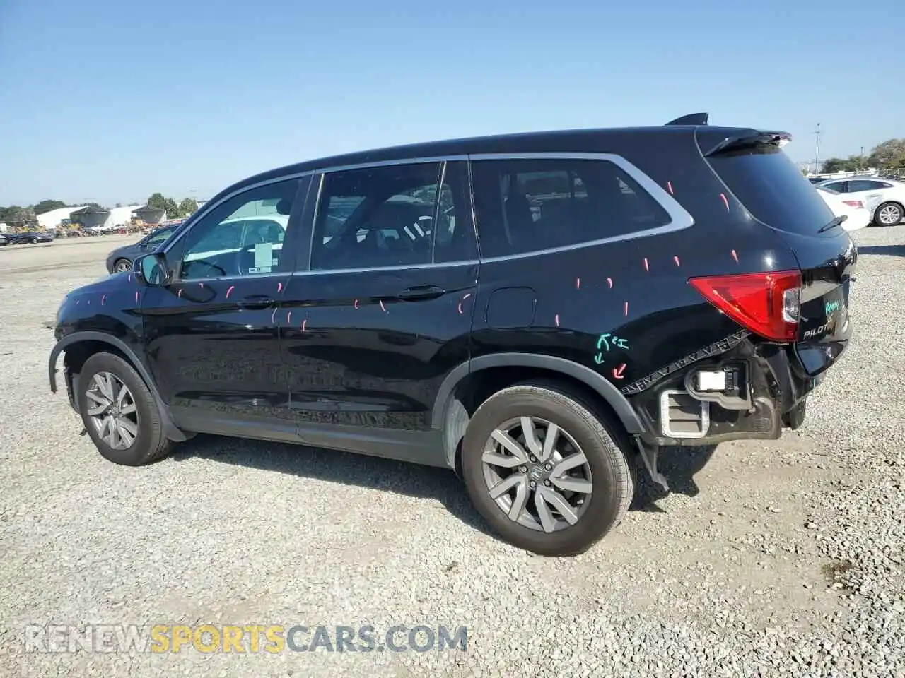 2 Photograph of a damaged car 5FNYF5H51KB047038 HONDA PILOT 2019