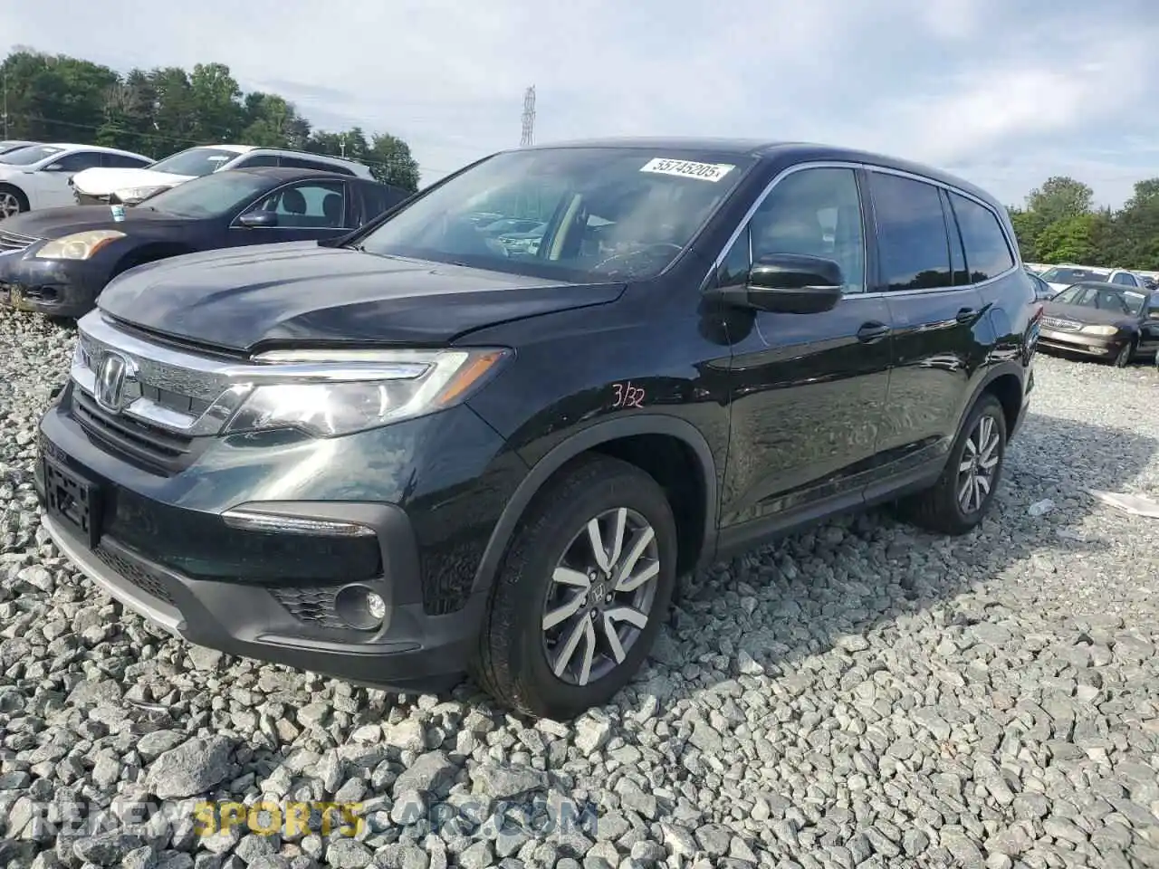 1 Photograph of a damaged car 5FNYF5H53KB043959 HONDA PILOT 2019
