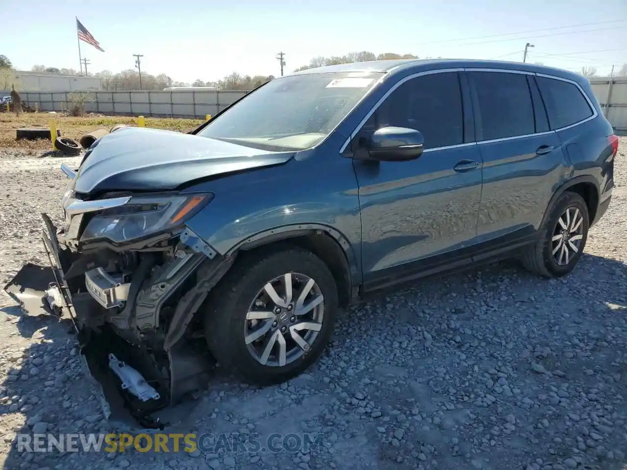 1 Photograph of a damaged car 5FNYF5H56KB043714 HONDA PILOT 2019