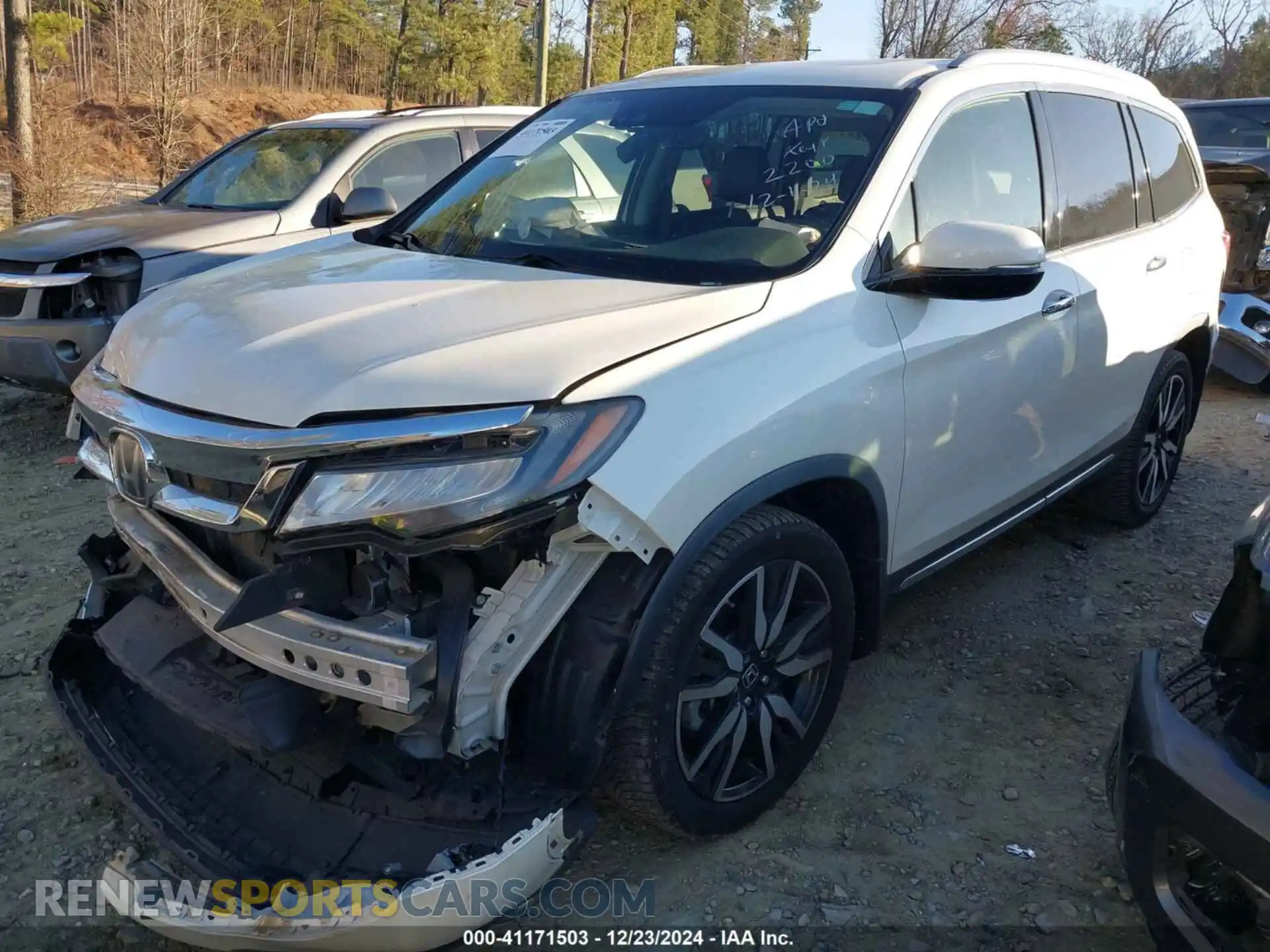 2 Photograph of a damaged car 5FNYF6H0XKB022200 HONDA PILOT 2019