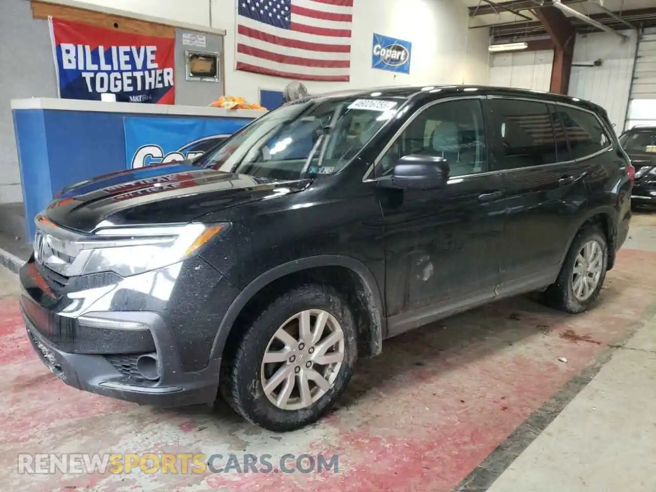 1 Photograph of a damaged car 5FNYF6H10KB032288 HONDA PILOT 2019