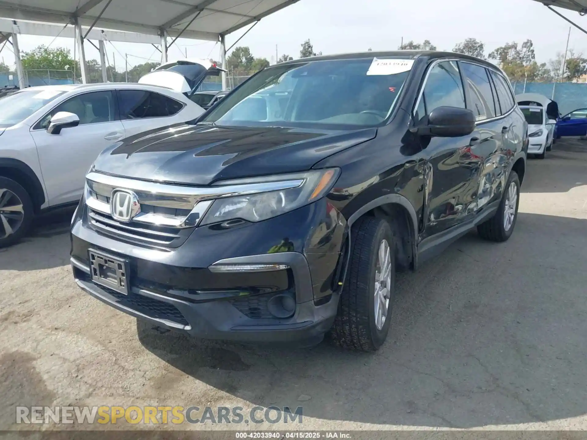 2 Photograph of a damaged car 5FNYF6H15KB054786 HONDA PILOT 2019