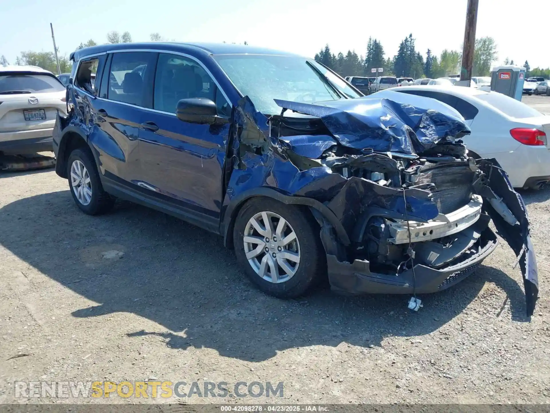 1 Photograph of a damaged car 5FNYF6H16KB089983 HONDA PILOT 2019