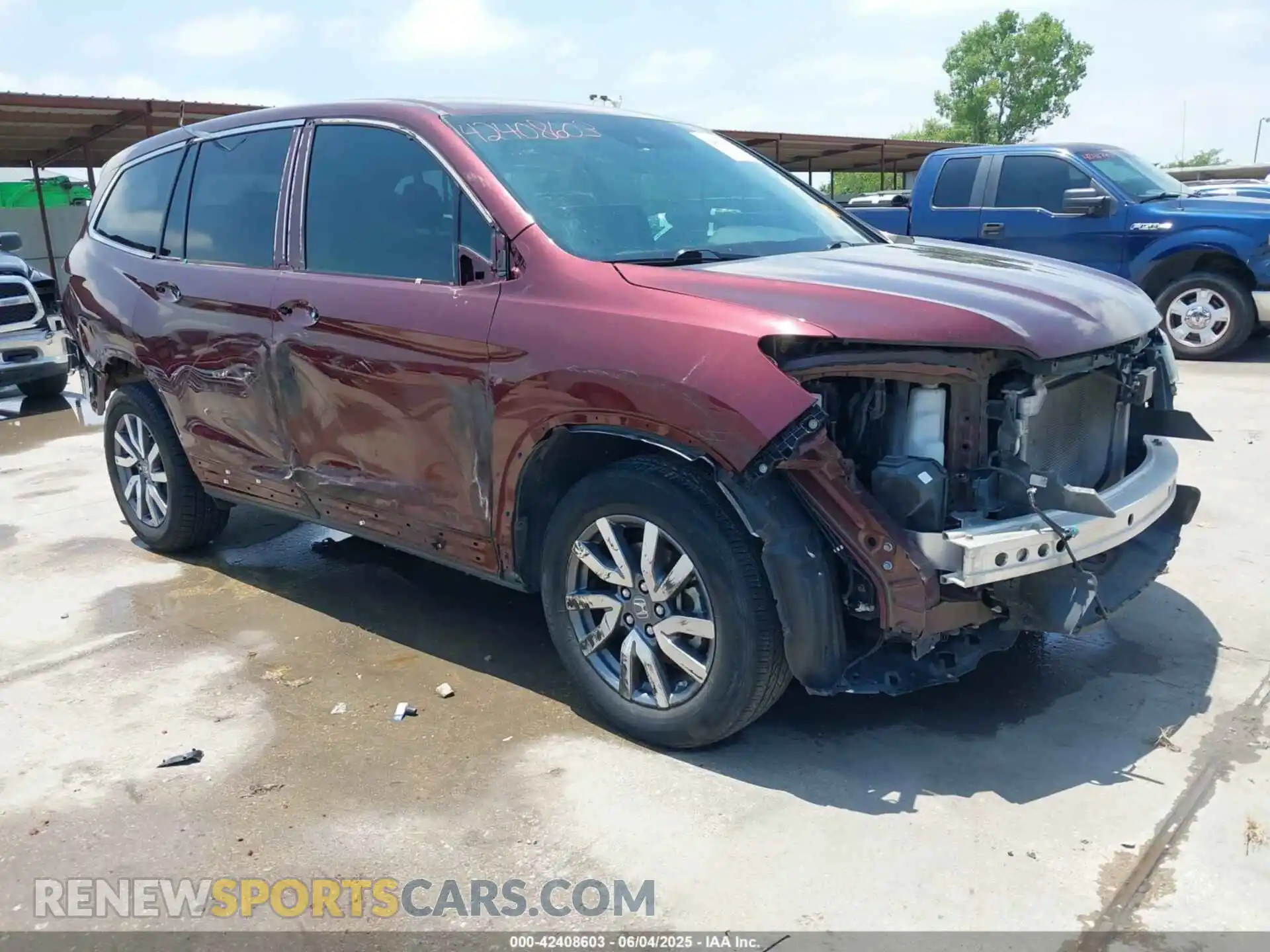 1 Photograph of a damaged car 5FNYF6H31KB047660 HONDA PILOT 2019