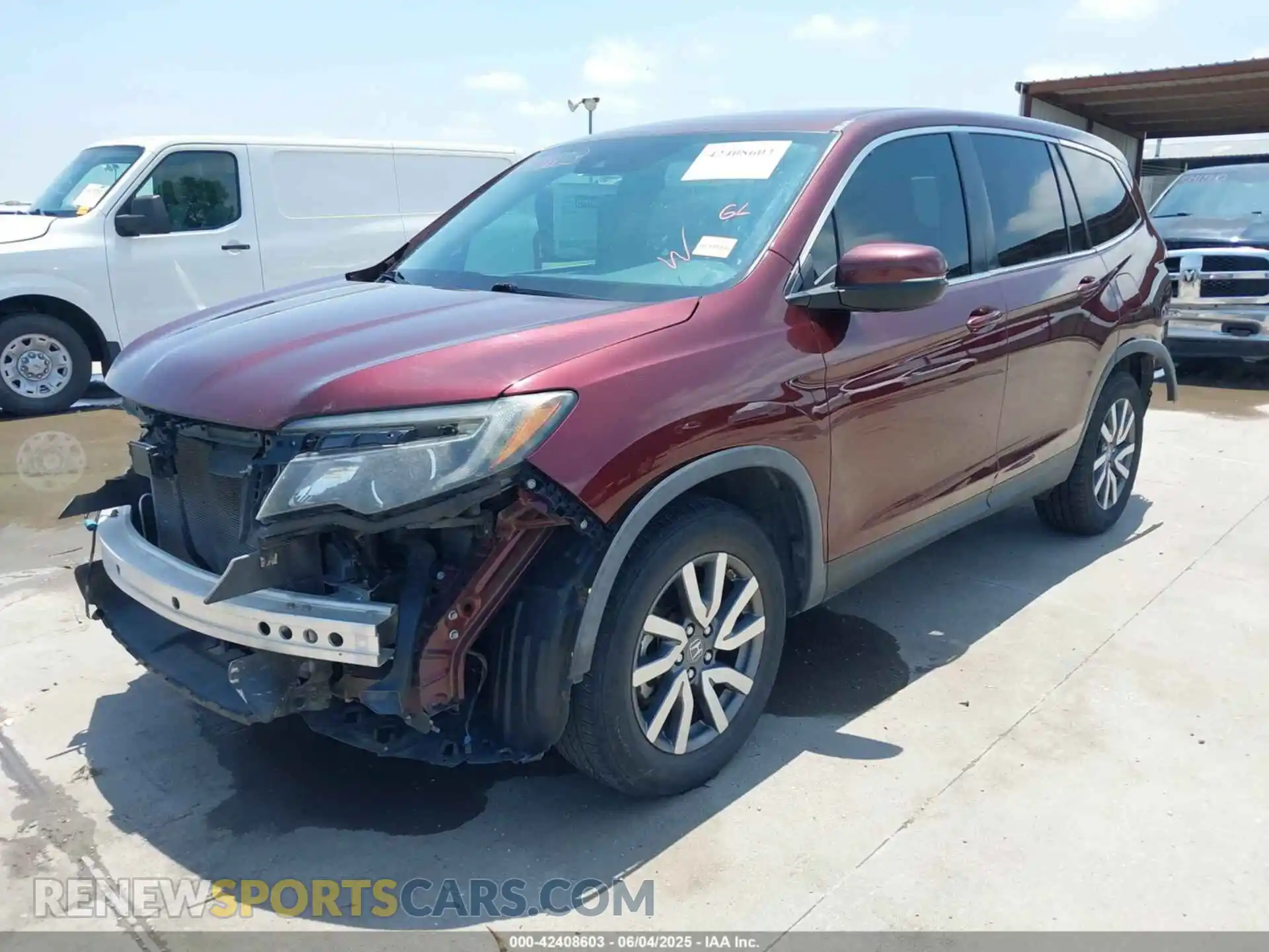 2 Photograph of a damaged car 5FNYF6H31KB047660 HONDA PILOT 2019