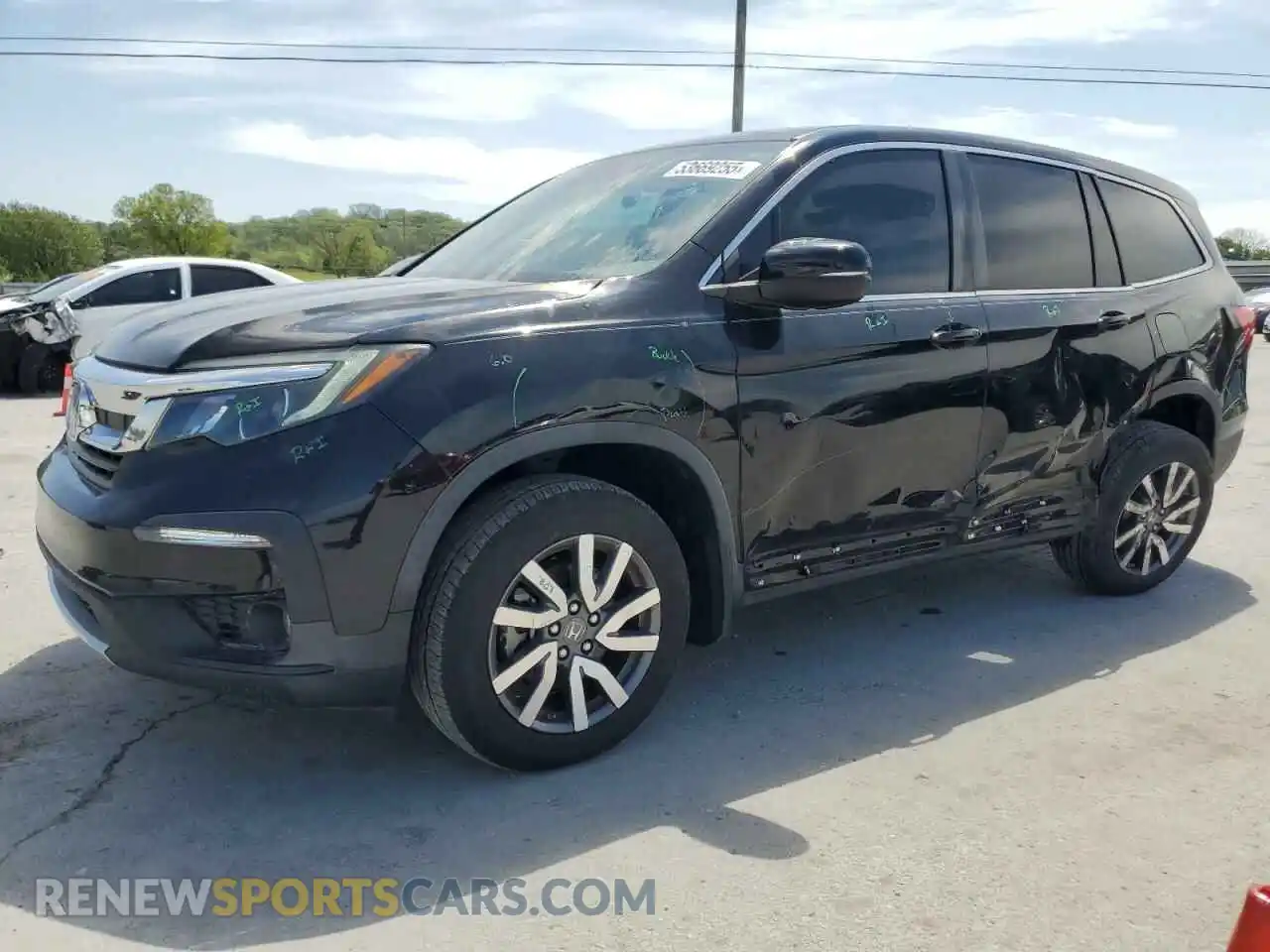 1 Photograph of a damaged car 5FNYF6H32KB048493 HONDA PILOT 2019