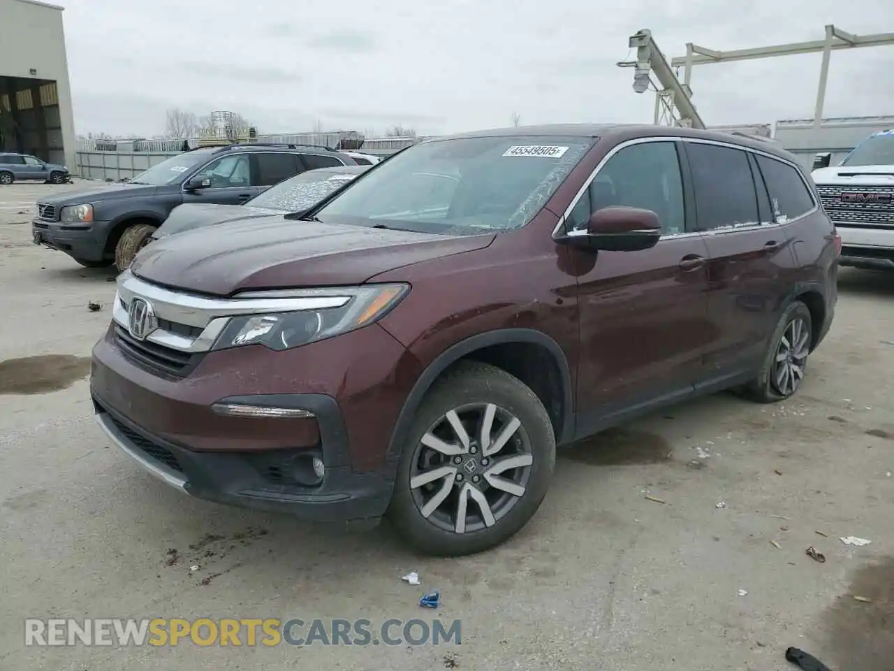 1 Photograph of a damaged car 5FNYF6H41KB016501 HONDA PILOT 2019