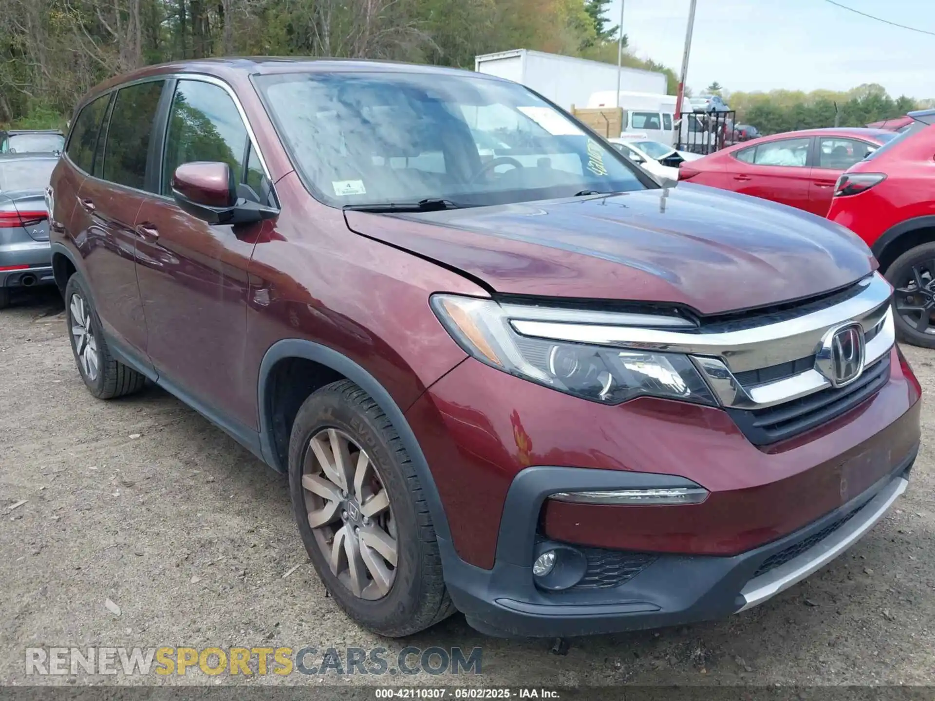 1 Photograph of a damaged car 5FNYF6H44KB051517 HONDA PILOT 2019