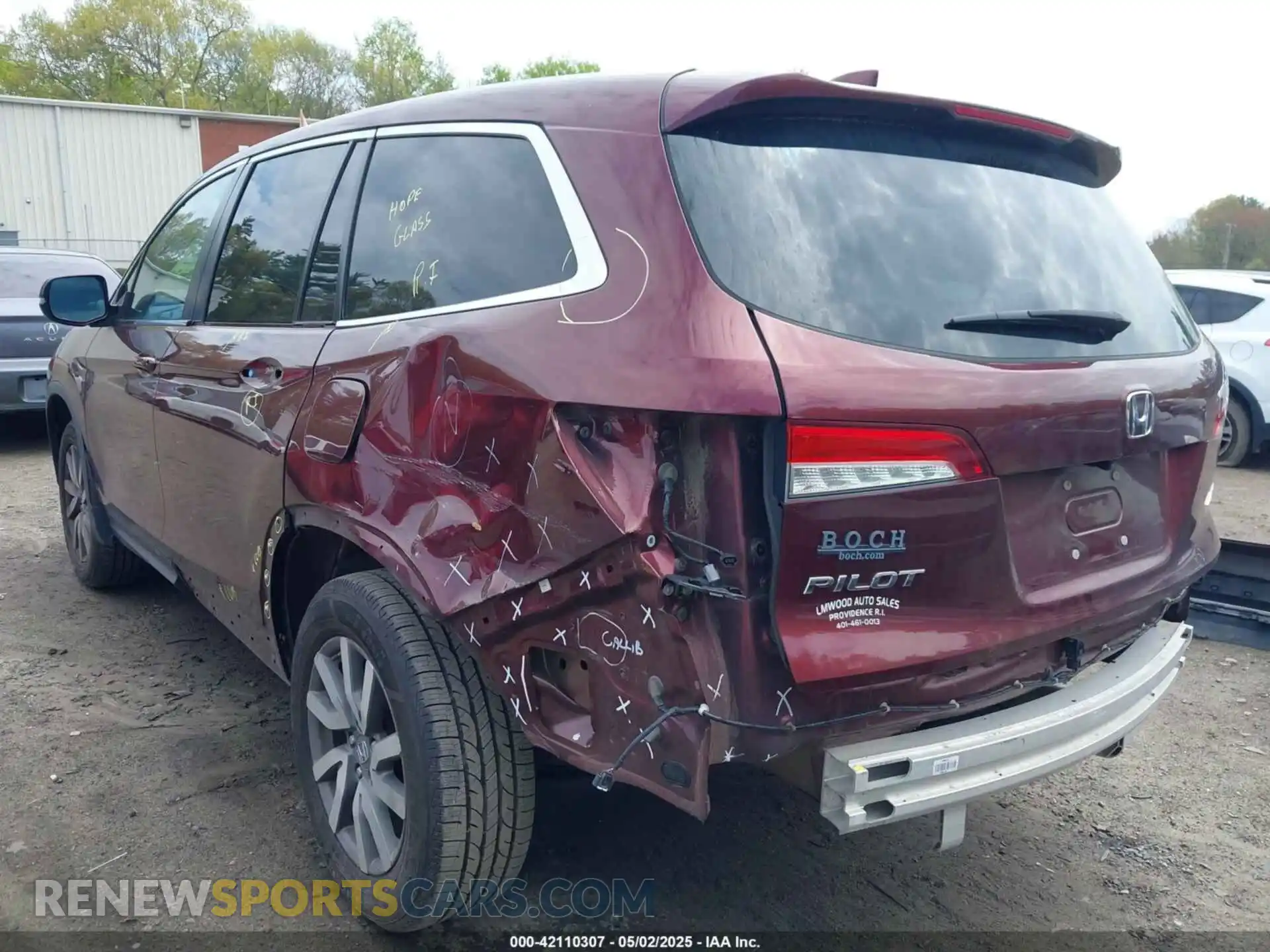 3 Photograph of a damaged car 5FNYF6H44KB051517 HONDA PILOT 2019