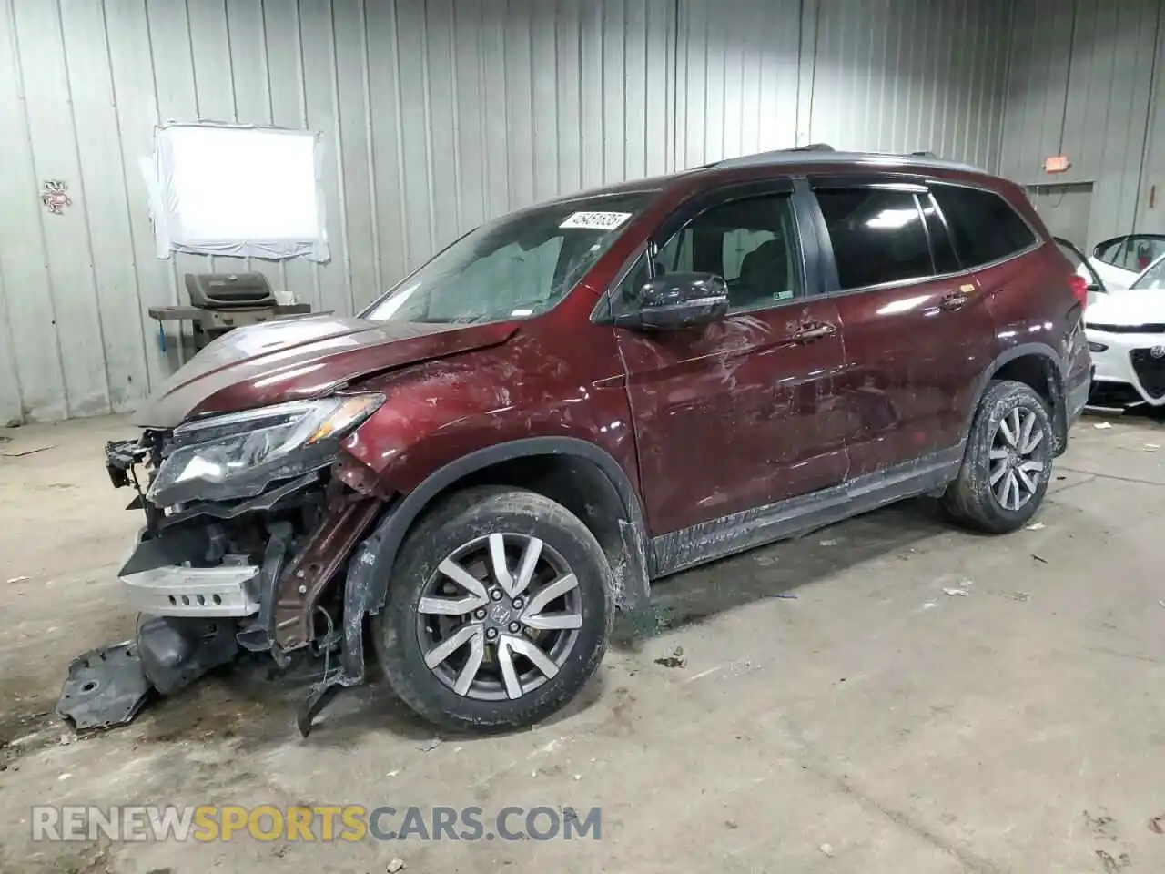 1 Photograph of a damaged car 5FNYF6H46KB016493 HONDA PILOT 2019