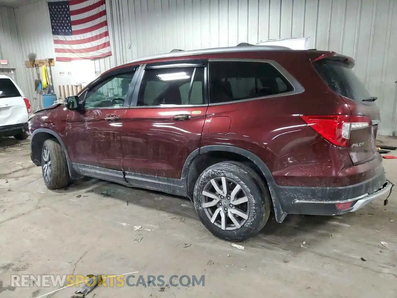2 Photograph of a damaged car 5FNYF6H46KB016493 HONDA PILOT 2019