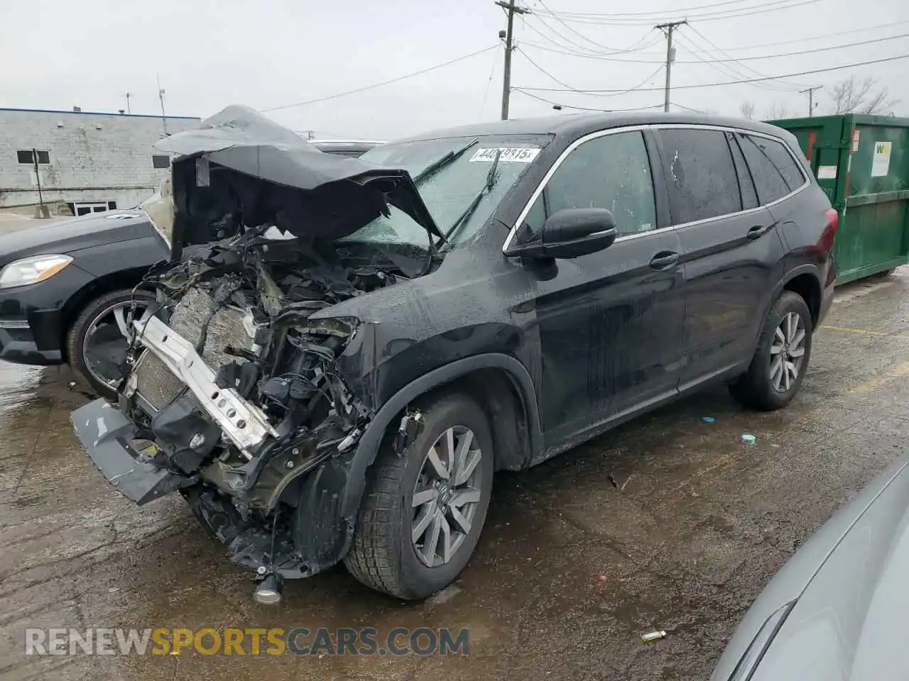 1 Photograph of a damaged car 5FNYF6H53KB098370 HONDA PILOT 2019