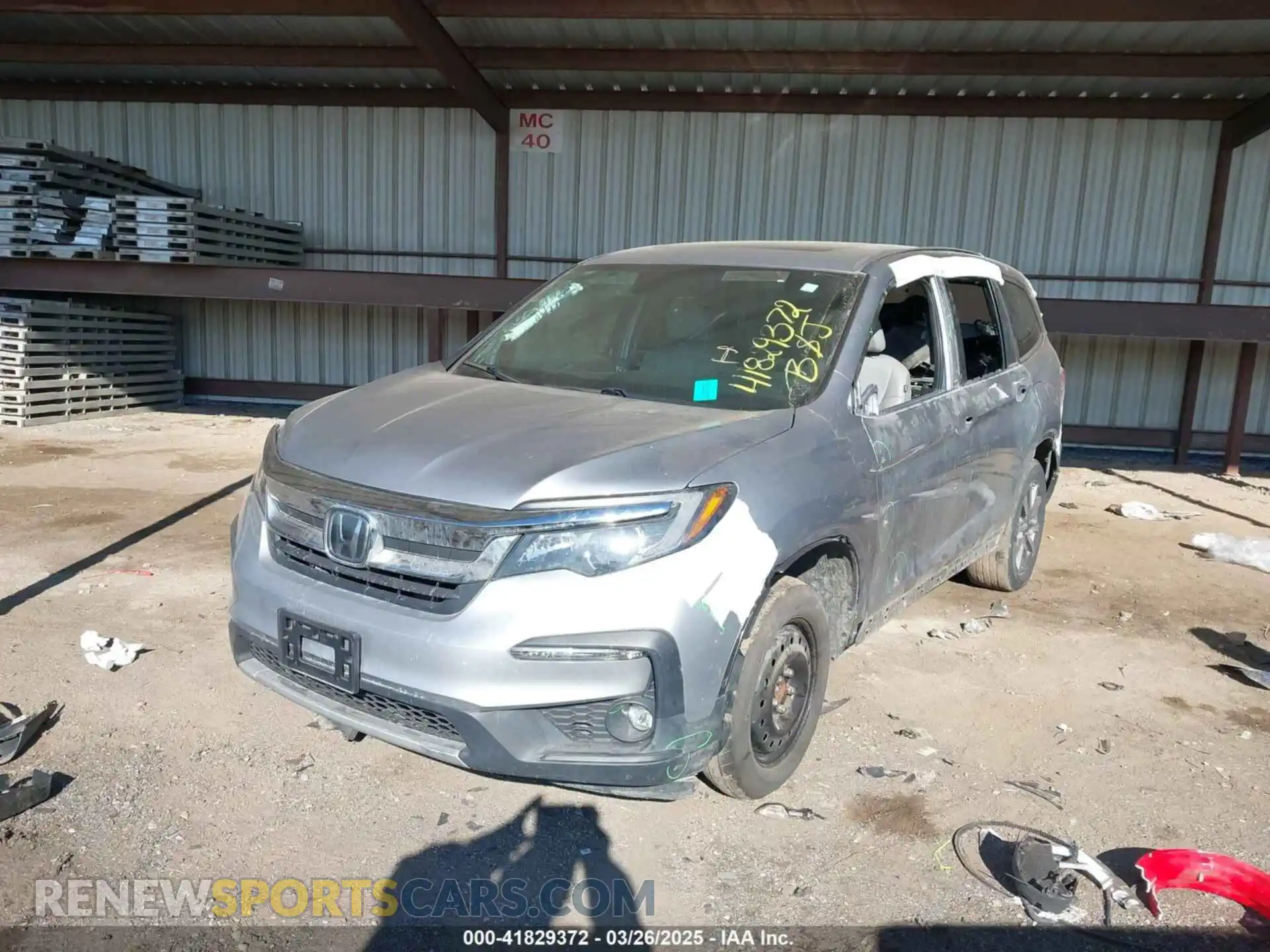 2 Photograph of a damaged car 5FNYF6H56KB091932 HONDA PILOT 2019