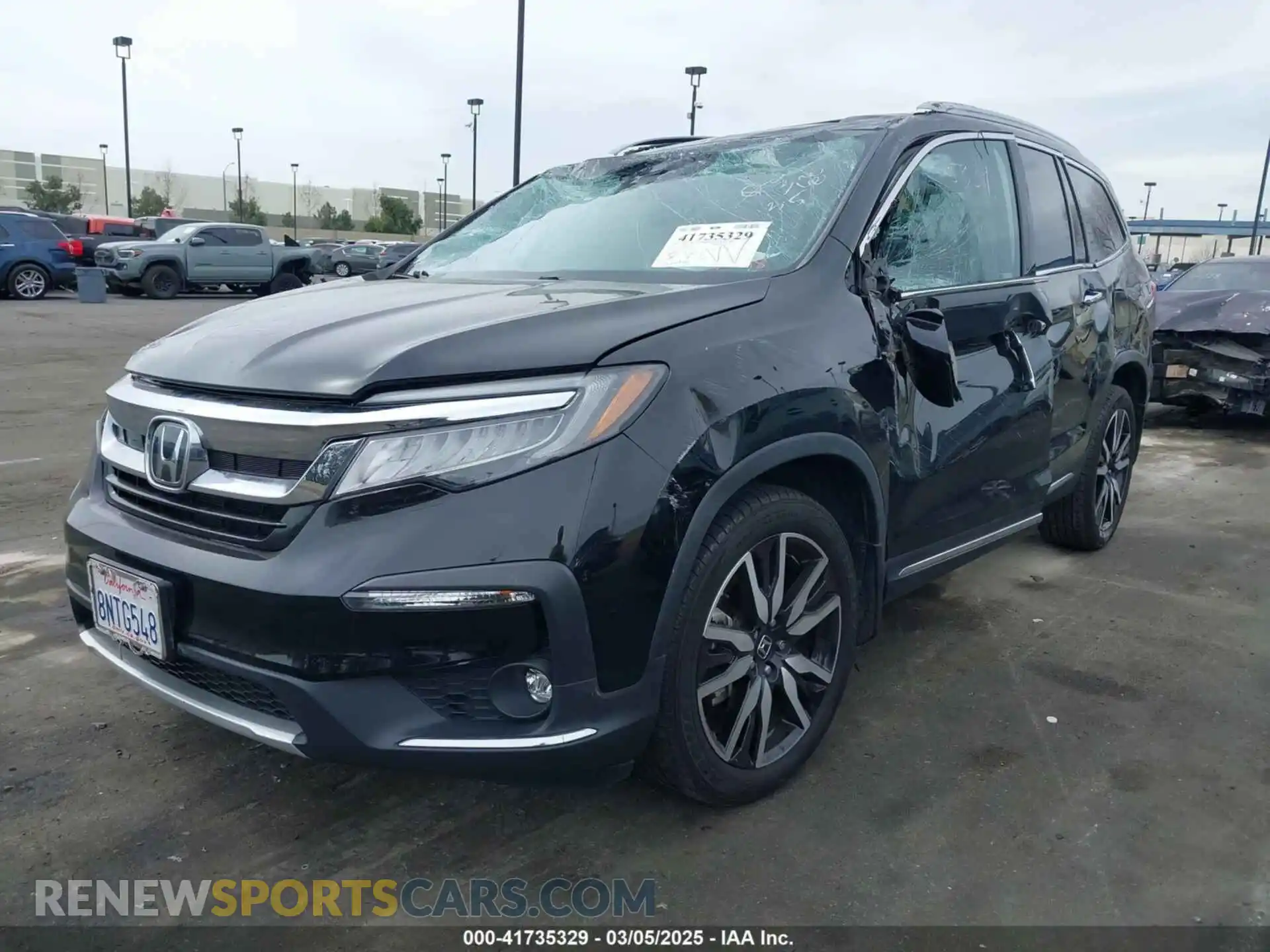 2 Photograph of a damaged car 5FNYF5H62LB009506 HONDA PILOT 2020