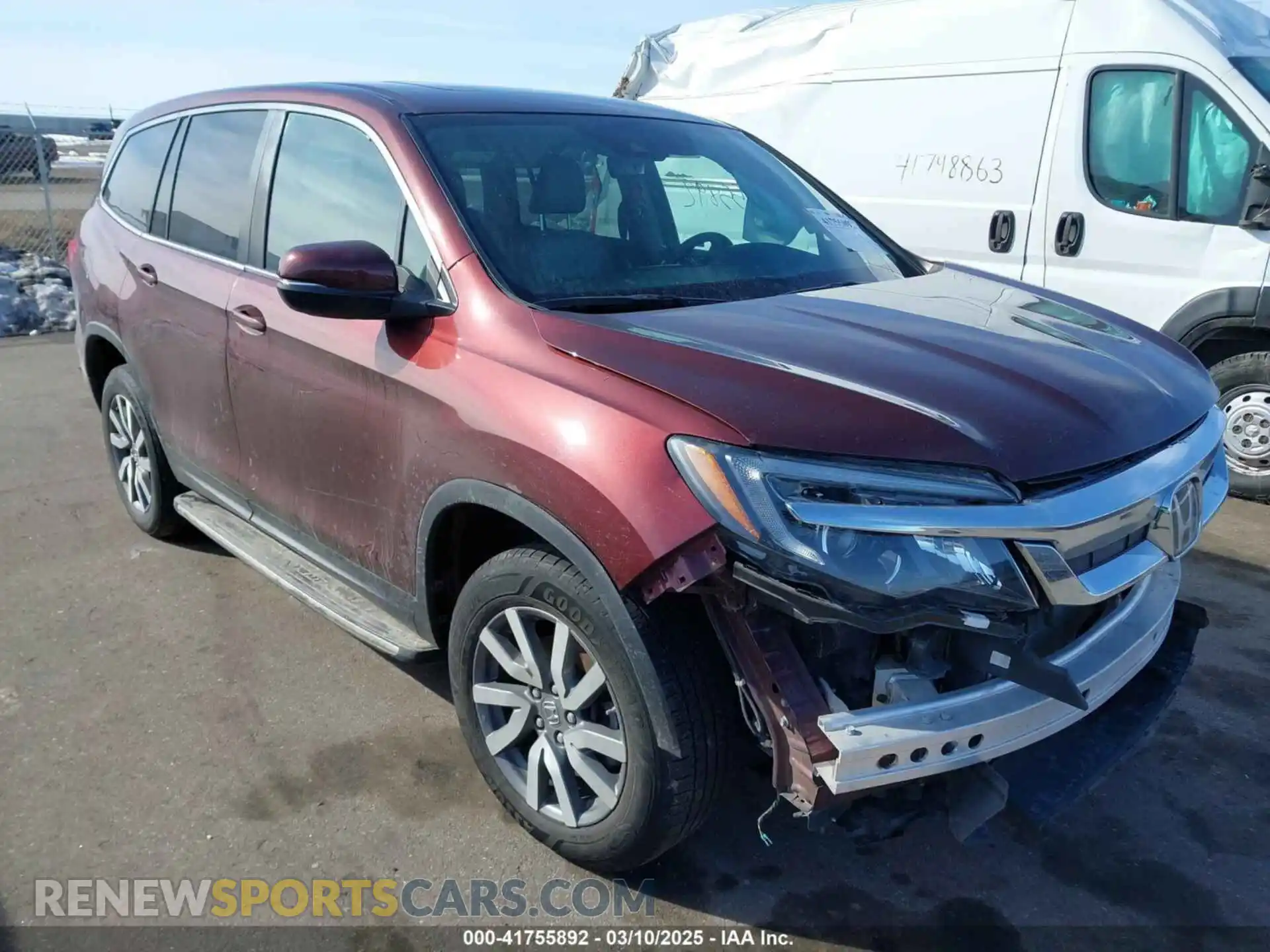 1 Photograph of a damaged car 5FNYF6H54LB049423 HONDA PILOT 2020
