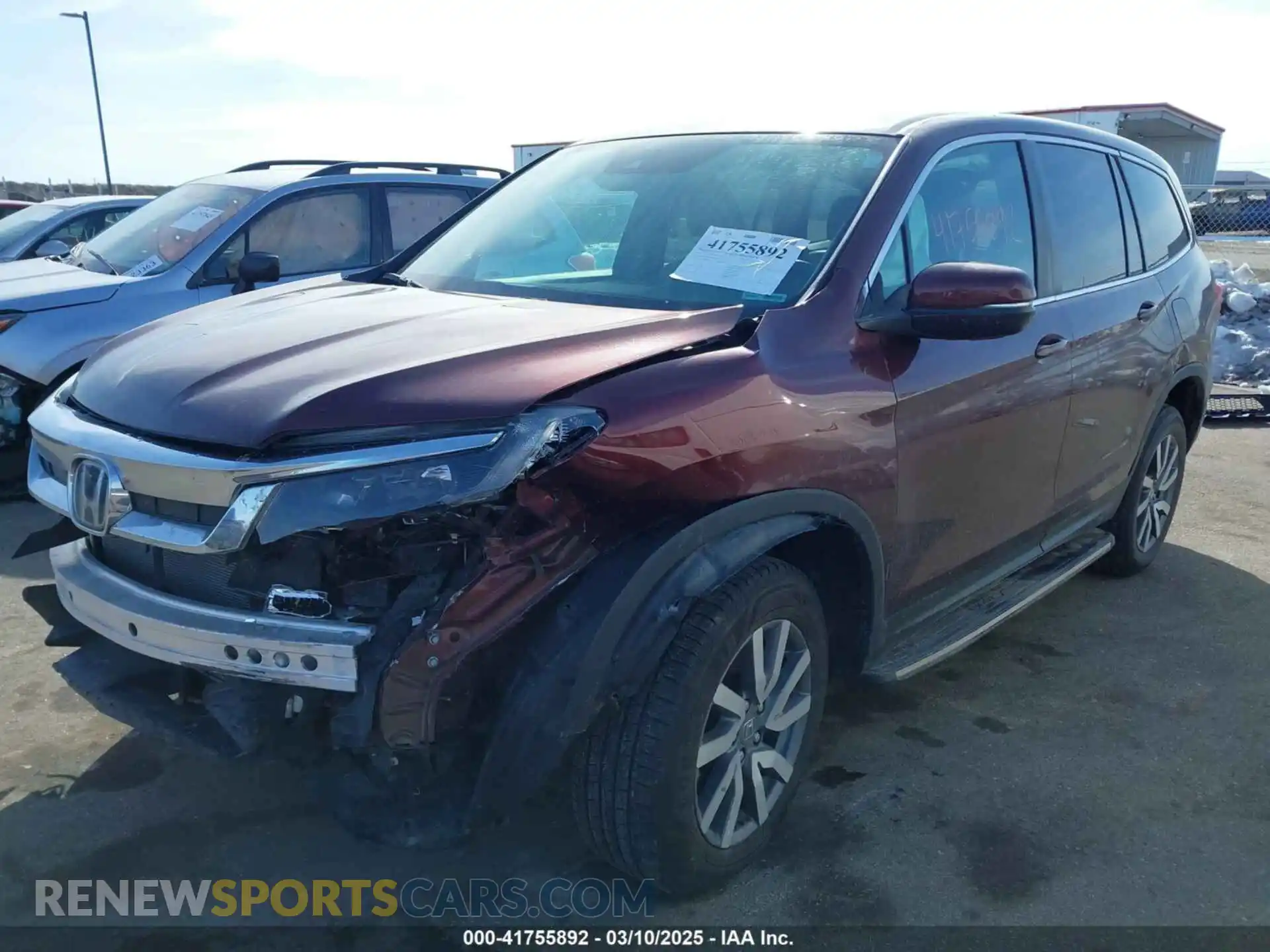 2 Photograph of a damaged car 5FNYF6H54LB049423 HONDA PILOT 2020