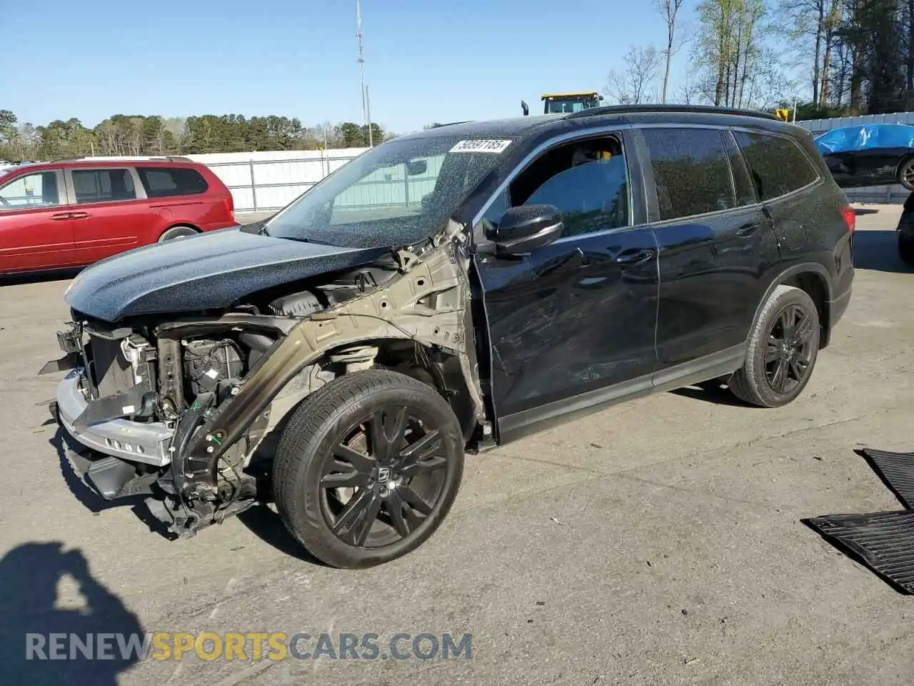 1 Photograph of a damaged car 5FNYF5H20MB025749 HONDA PILOT 2021