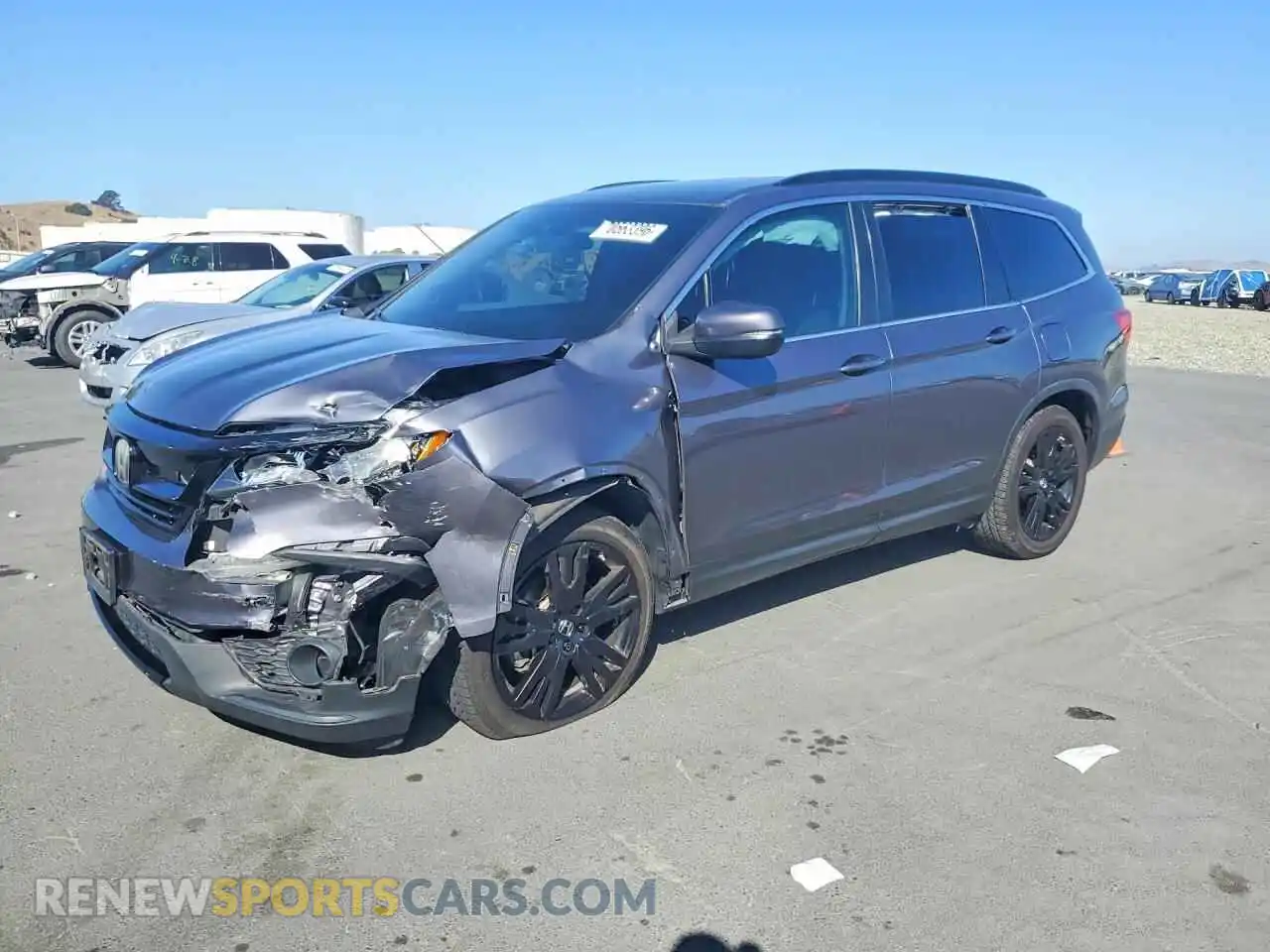1 Photograph of a damaged car 5FNYF5H22MB018284 HONDA PILOT 2021