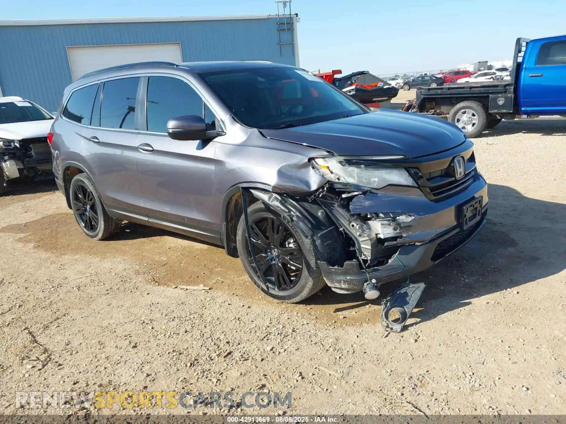 1 Photograph of a damaged car 5FNYF5H23MB038446 HONDA PILOT 2021