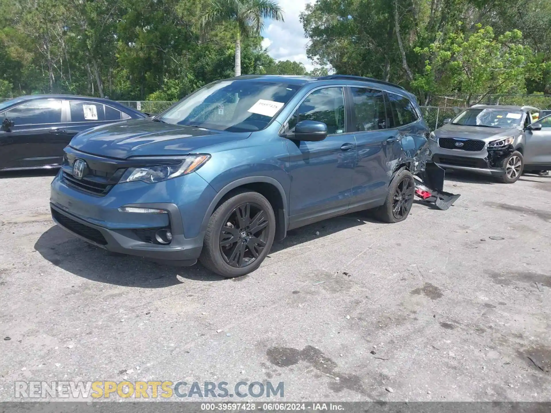 2 Photograph of a damaged car 5FNYF5H25MB041980 HONDA PILOT 2021