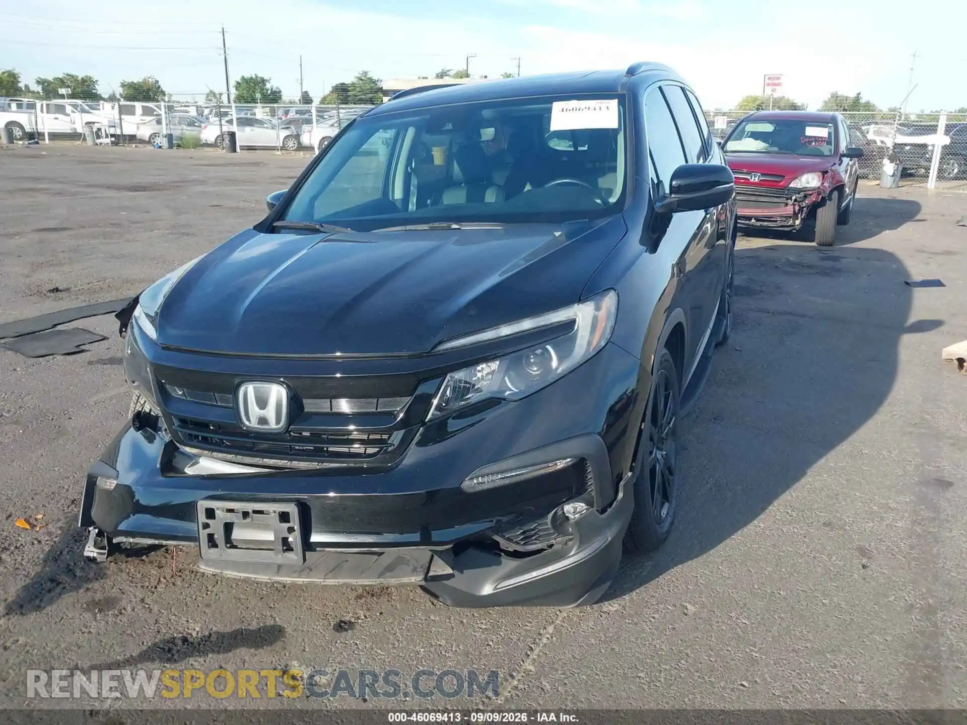 2 fotografías del automóvil dañado 5FNYF5H27MB004087 HONDA PILOT 2021