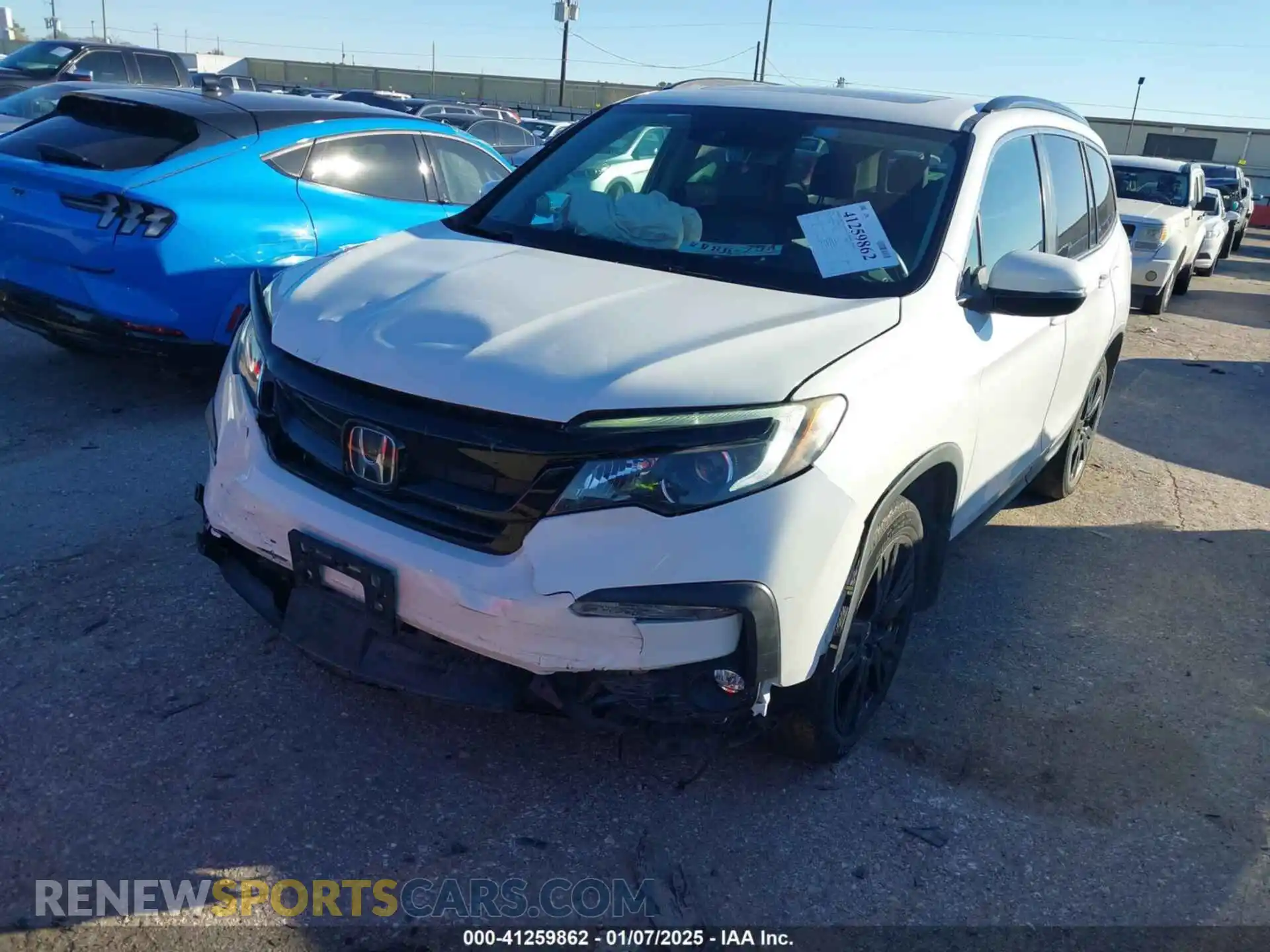 2 Photograph of a damaged car 5FNYF5H27MB011122 HONDA PILOT 2021