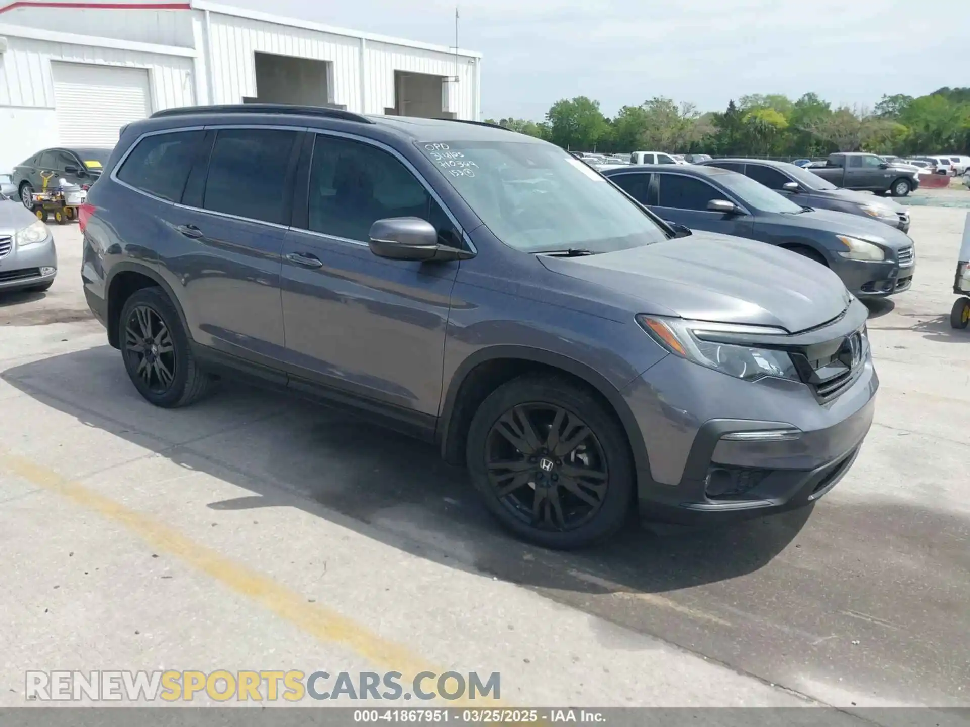 1 Photograph of a damaged car 5FNYF5H27MB046775 HONDA PILOT 2021