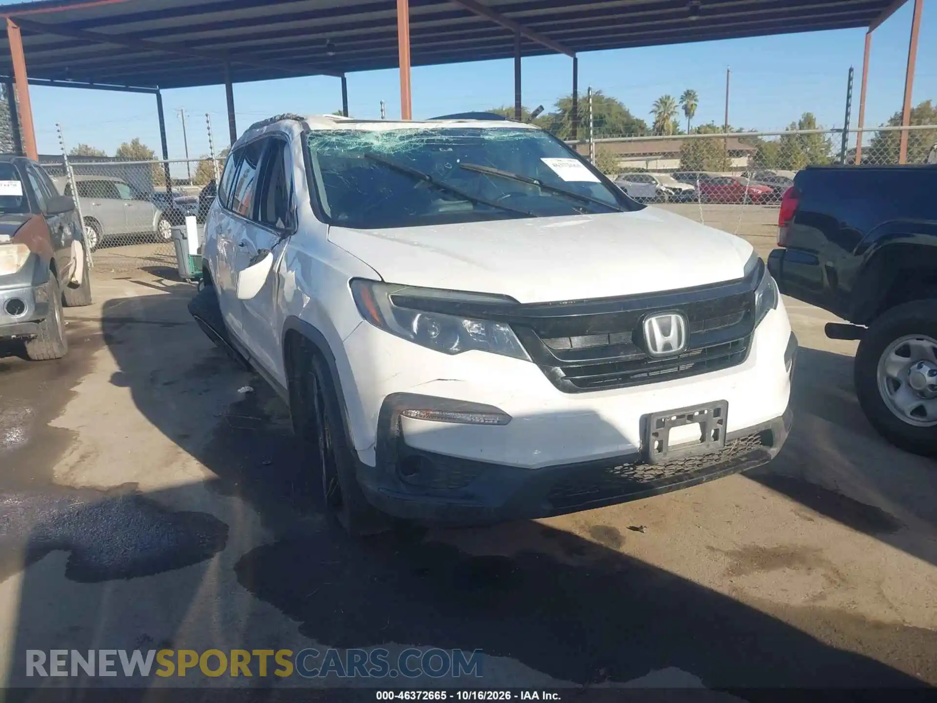 1 Photograph of a damaged car 5FNYF5H2XMB043563 HONDA PILOT 2021
