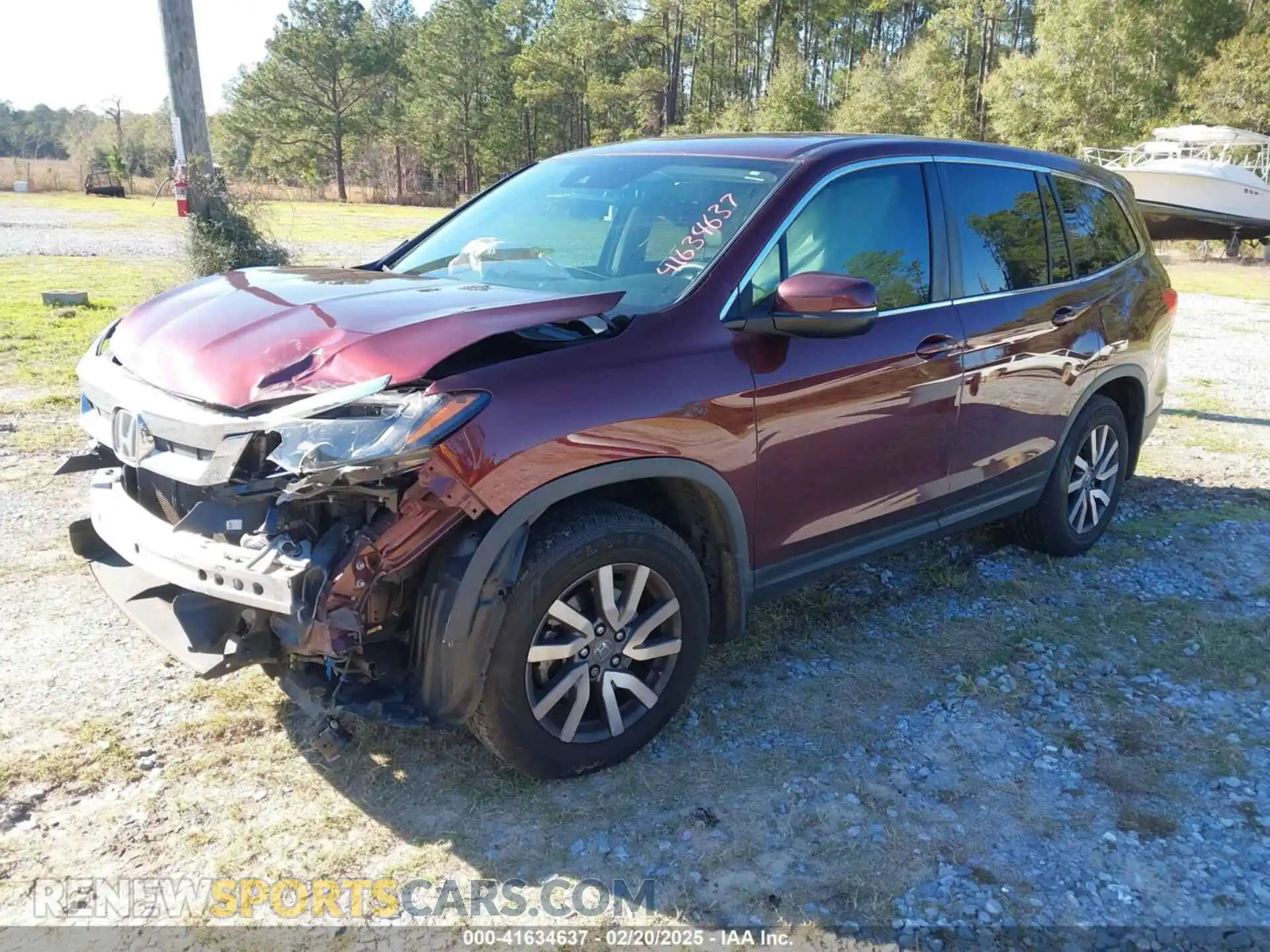 2 Photograph of a damaged car 5FNYF5H31MB004966 HONDA PILOT 2021