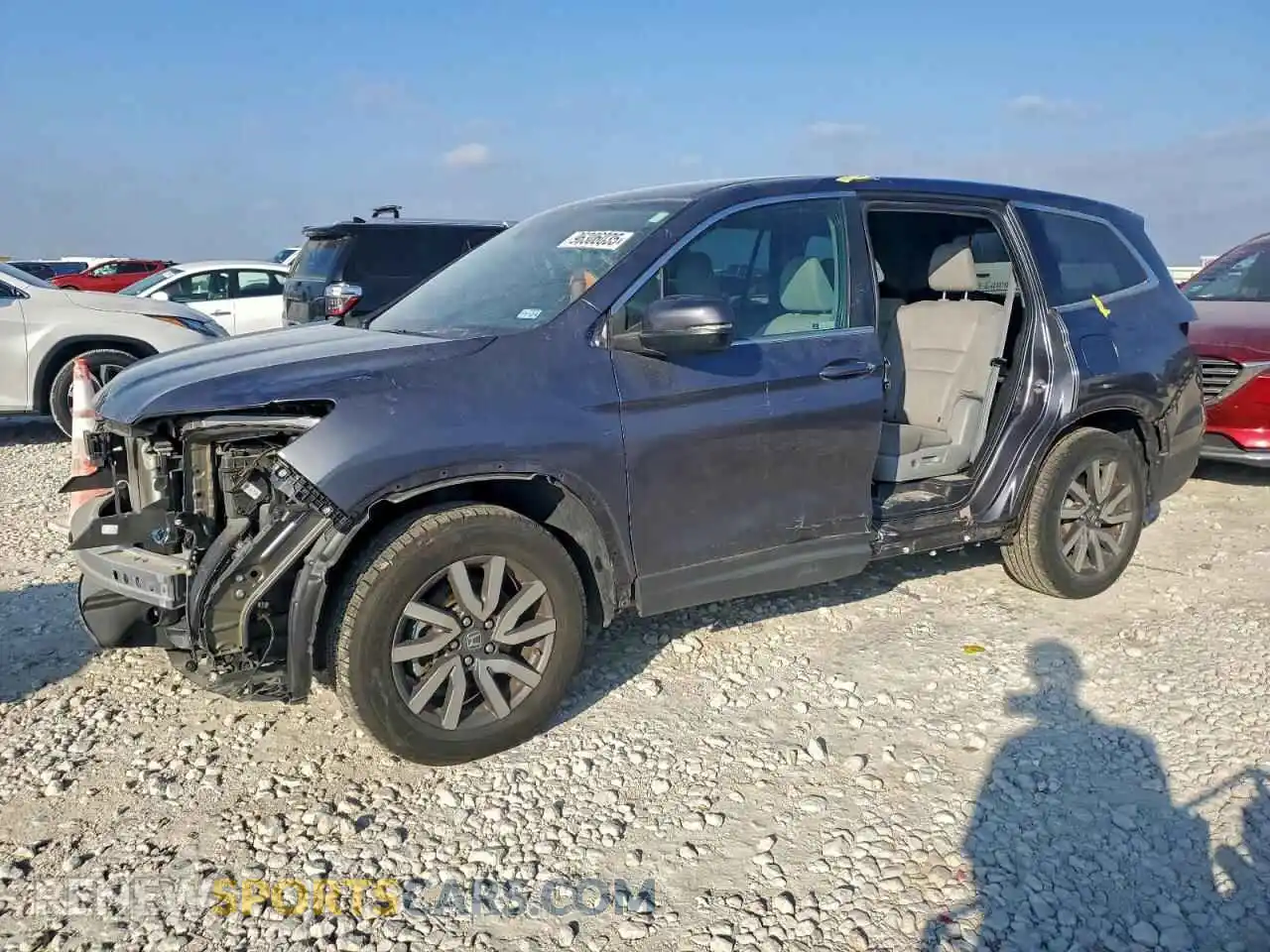 1 Photograph of a damaged car 5FNYF5H33MB019310 HONDA PILOT 2021