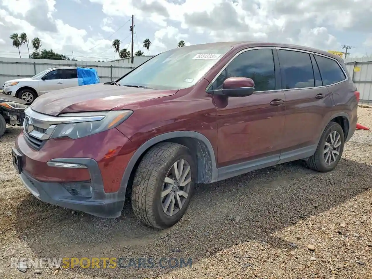 1 Photograph of a damaged car 5FNYF5H34MB044619 HONDA PILOT 2021
