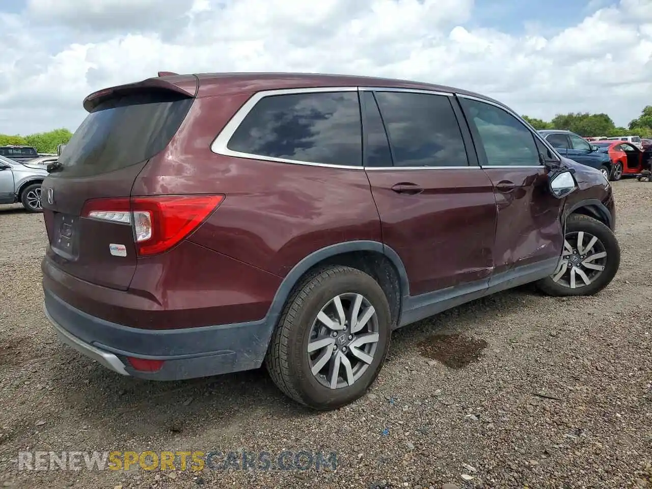 3 Photograph of a damaged car 5FNYF5H34MB044619 HONDA PILOT 2021