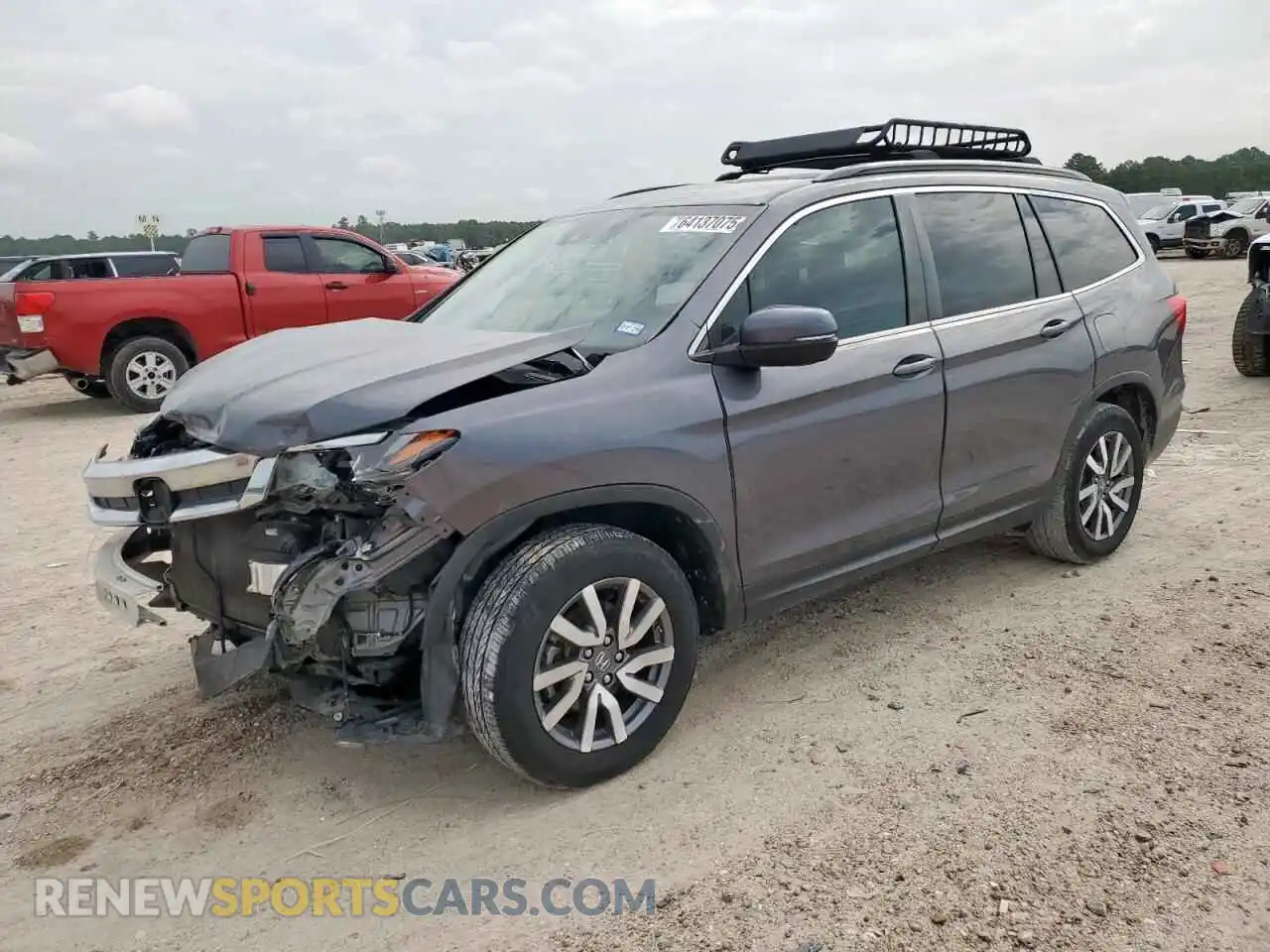 1 Photograph of a damaged car 5FNYF5H35MB007689 HONDA PILOT 2021
