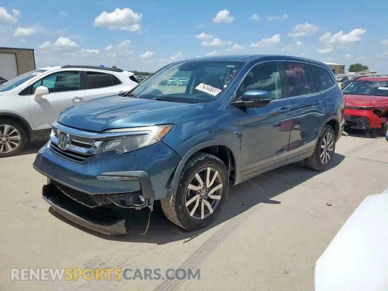 1 Photograph of a damaged car 5FNYF5H38MB014250 HONDA PILOT 2021