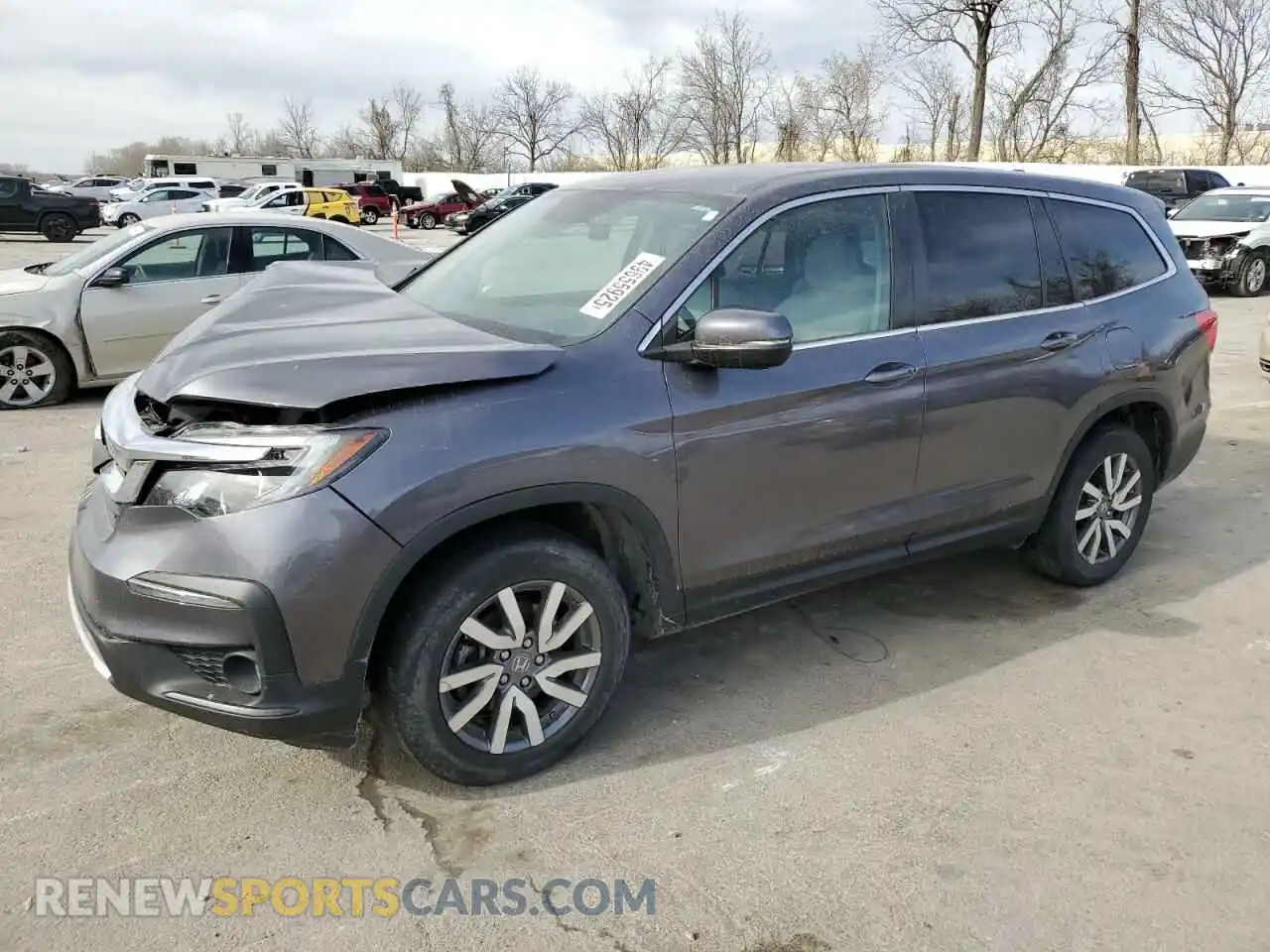 1 Photograph of a damaged car 5FNYF5H38MB025569 HONDA PILOT 2021