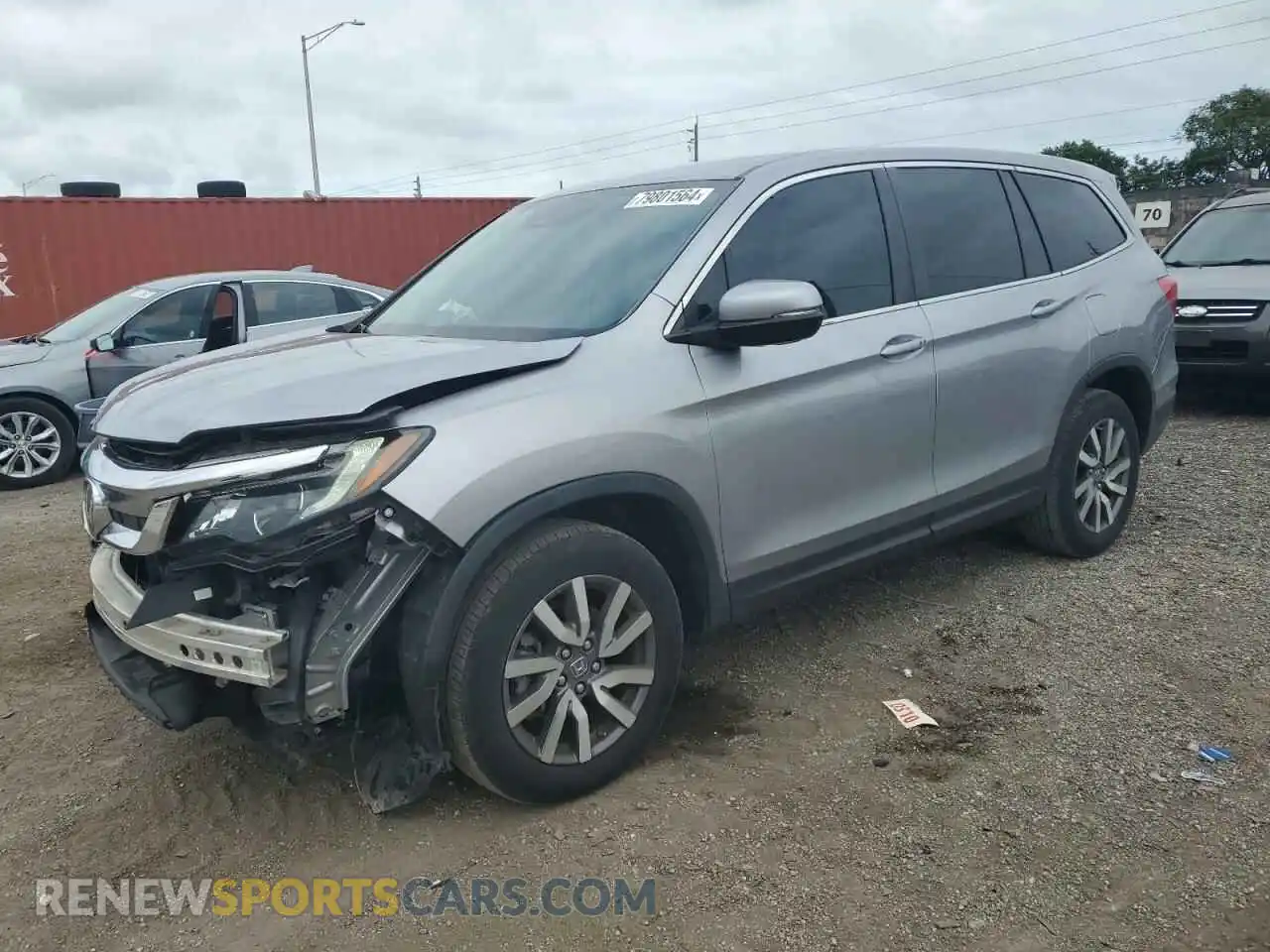 1 Photograph of a damaged car 5FNYF5H38MB029119 HONDA PILOT 2021