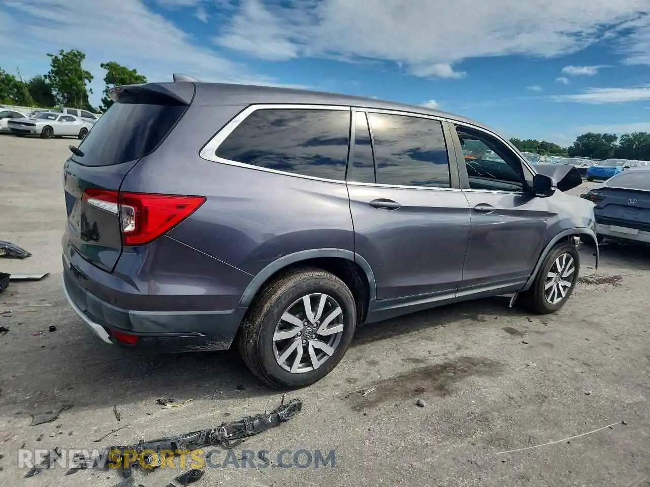3 Photograph of a damaged car 5FNYF5H39MB027525 HONDA PILOT 2021