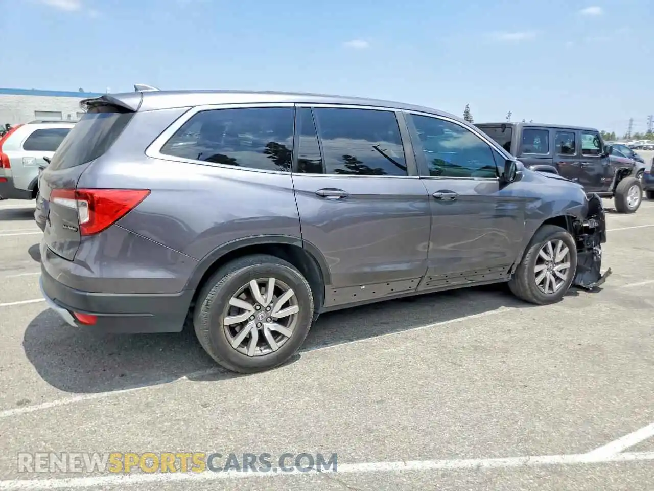 3 fotografías del automóvil dañado 5FNYF5H50MB026121 HONDA PILOT 2021
