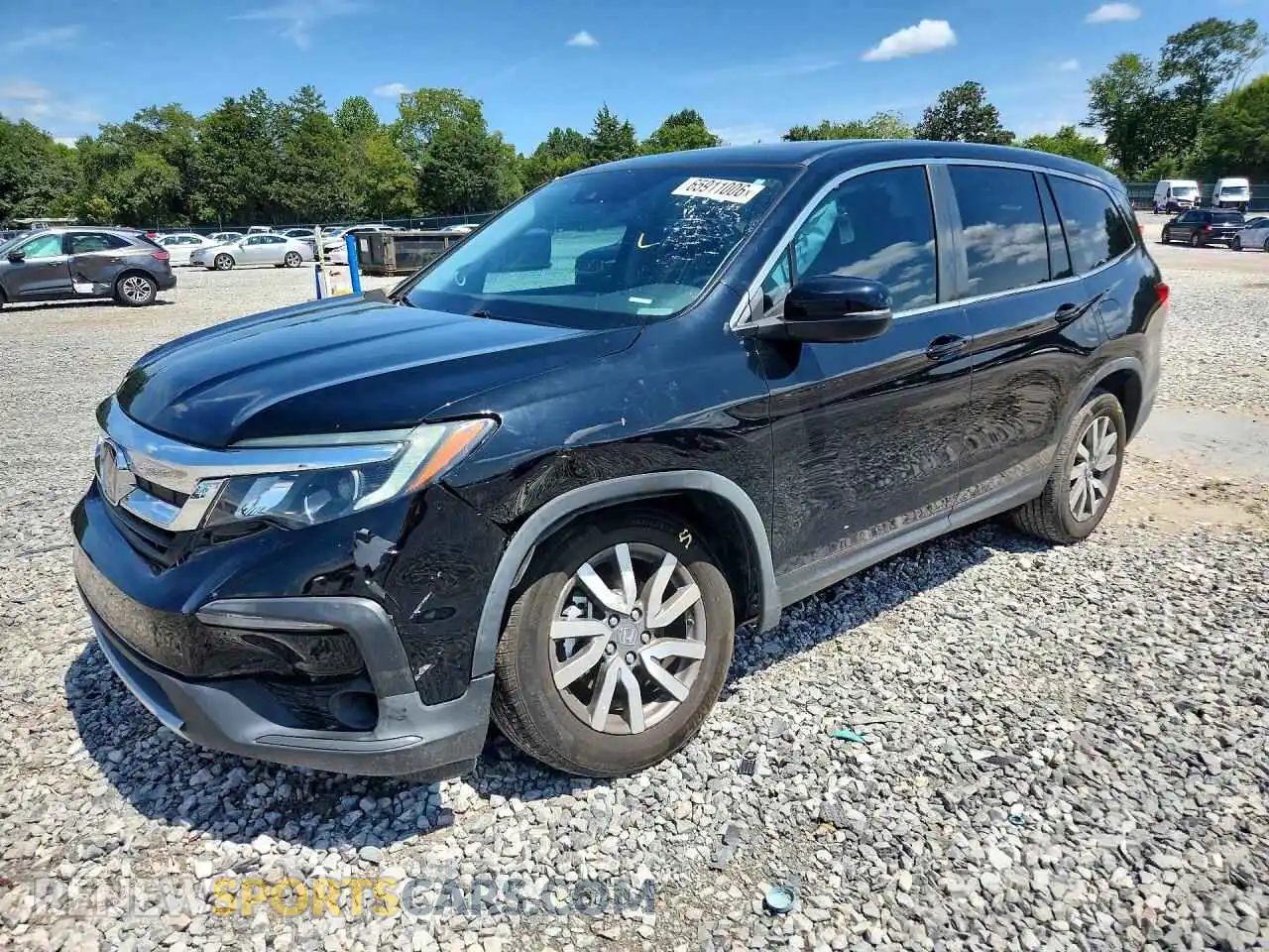1 Photograph of a damaged car 5FNYF5H51MB015225 HONDA PILOT 2021