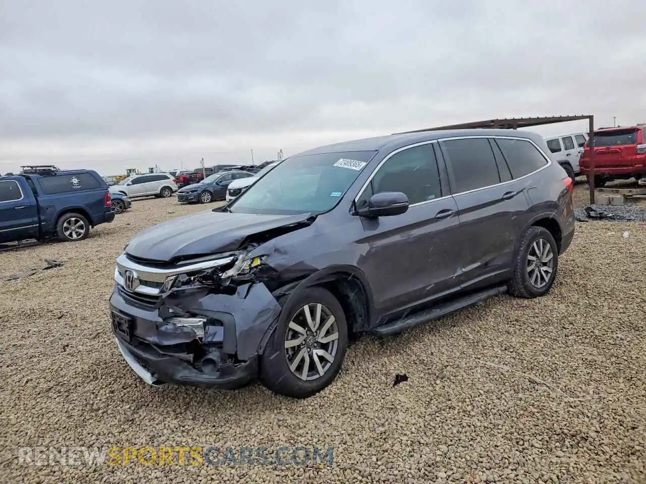 1 fotografías del automóvil dañado 5FNYF5H54MB045030 HONDA PILOT 2021