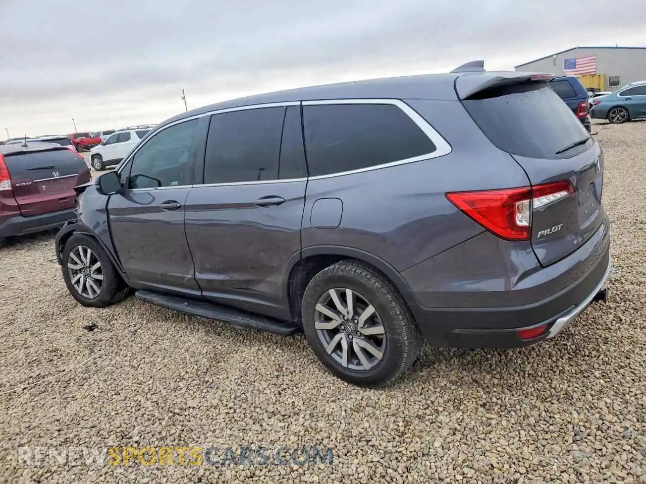 2 fotografías del automóvil dañado 5FNYF5H54MB045030 HONDA PILOT 2021