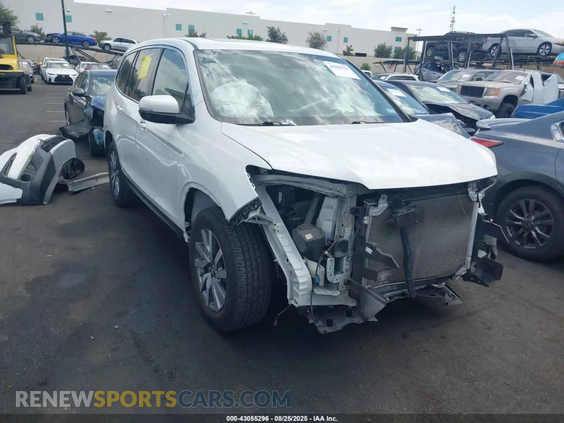 1 Photograph of a damaged car 5FNYF5H55MB012876 HONDA PILOT 2021