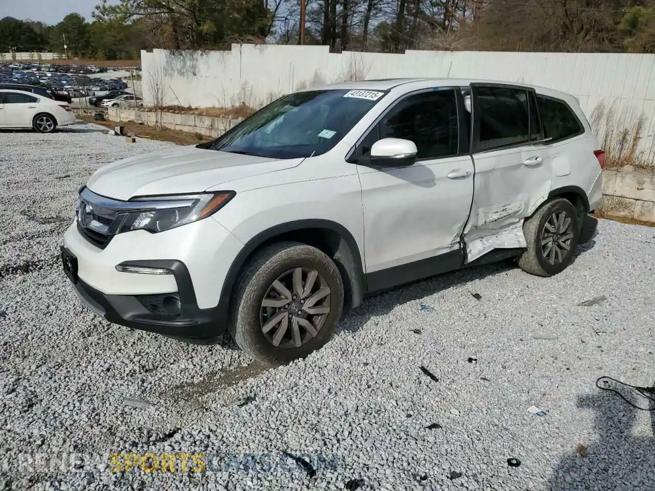 1 Photograph of a damaged car 5FNYF5H56MB033235 HONDA PILOT 2021