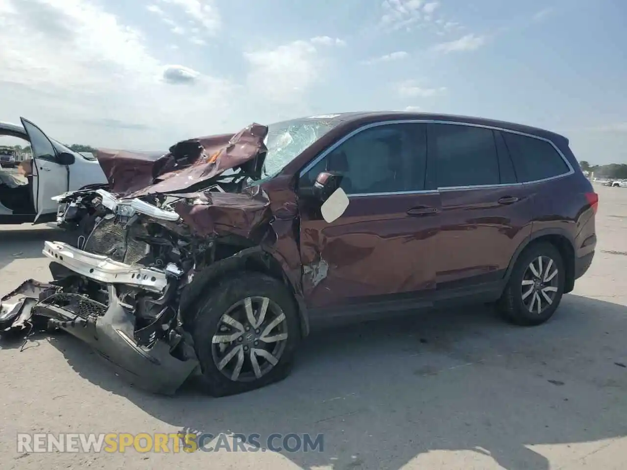 1 Photograph of a damaged car 5FNYF5H56MB043330 HONDA PILOT 2021