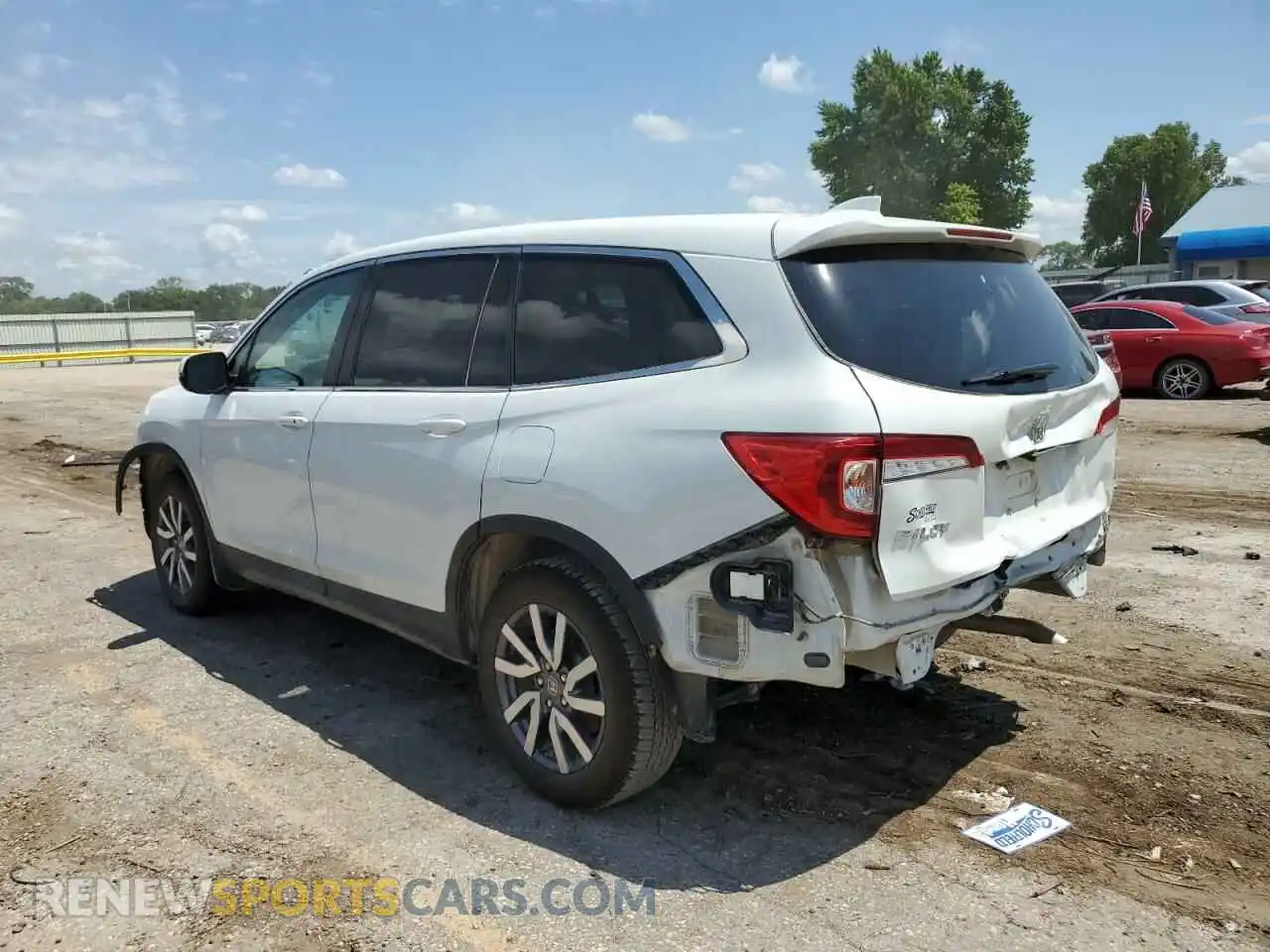 2 fotografías del automóvil dañado 5FNYF5H56MB044056 HONDA PILOT 2021